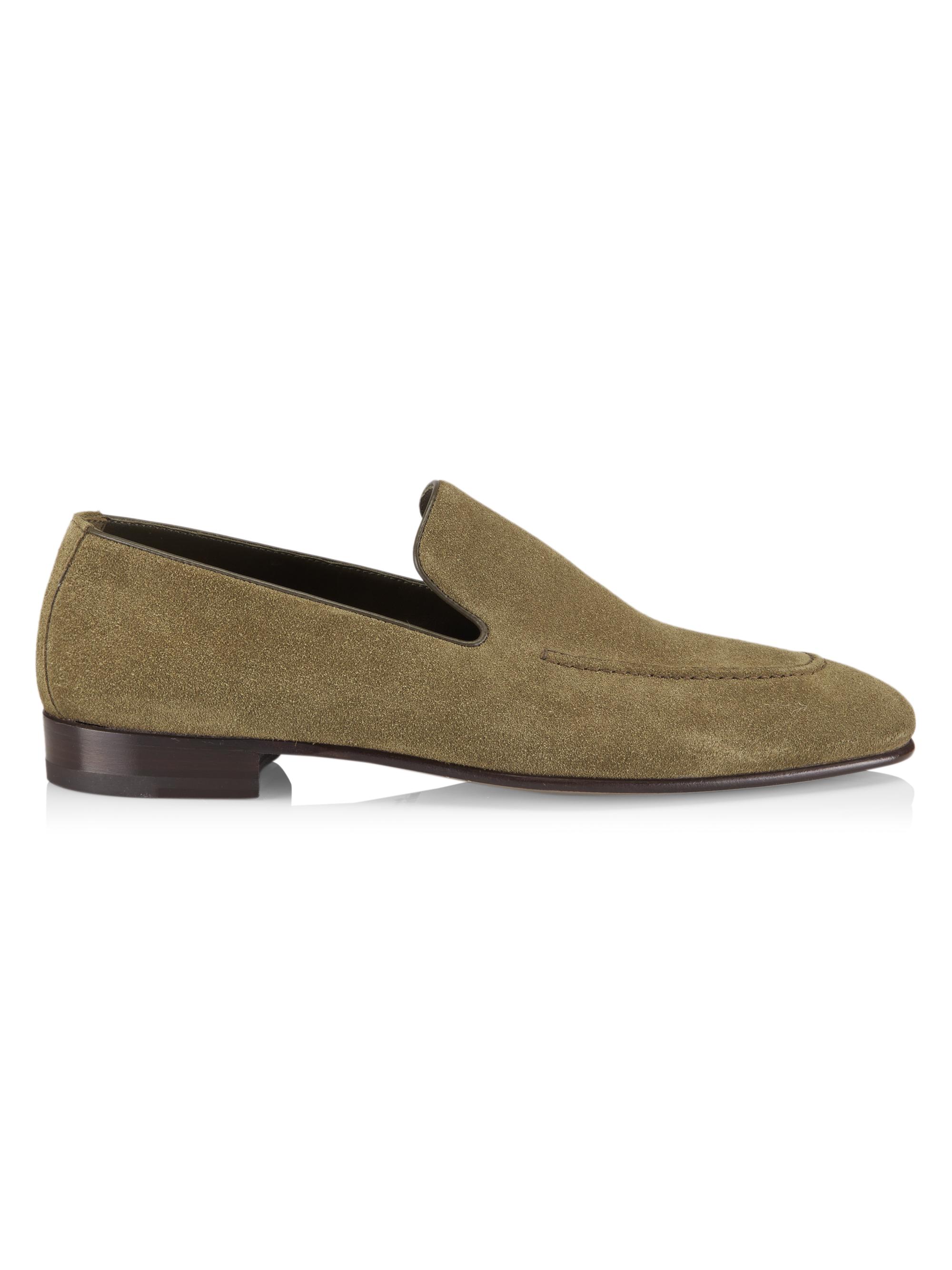 Manolo Blahnik Carlton Crystal-Buckle Loafers | Saks Fifth Avenue