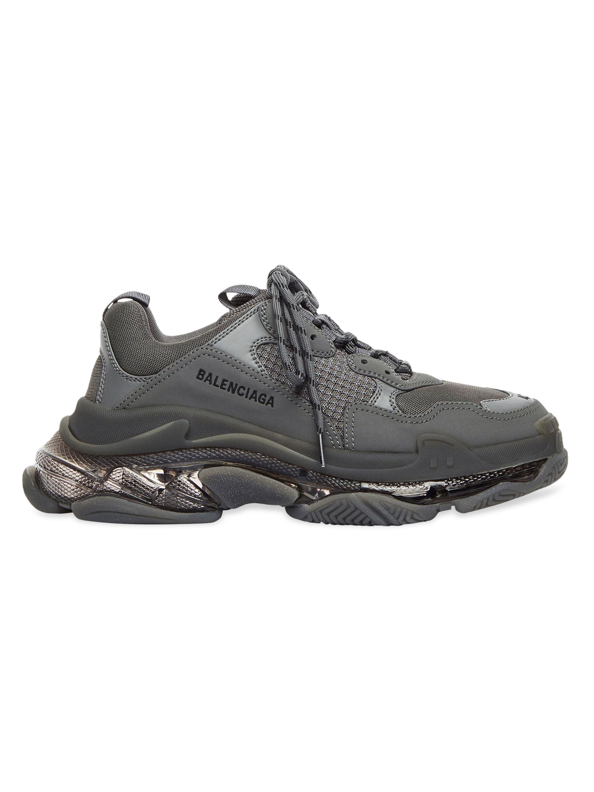 BALENCIAGA PARIS フラットシューズ グレー 23cm Balenciaga Paris High Top Graffiti Sneakers | Saks Fifth Avenue