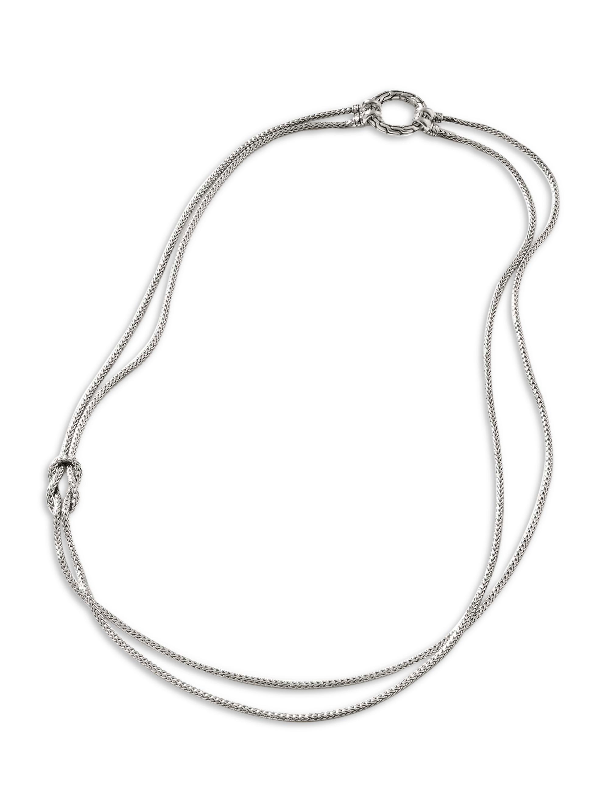 John Hardy Women's Love Knot Sterling Silver Double-Chain Necklace - Silver