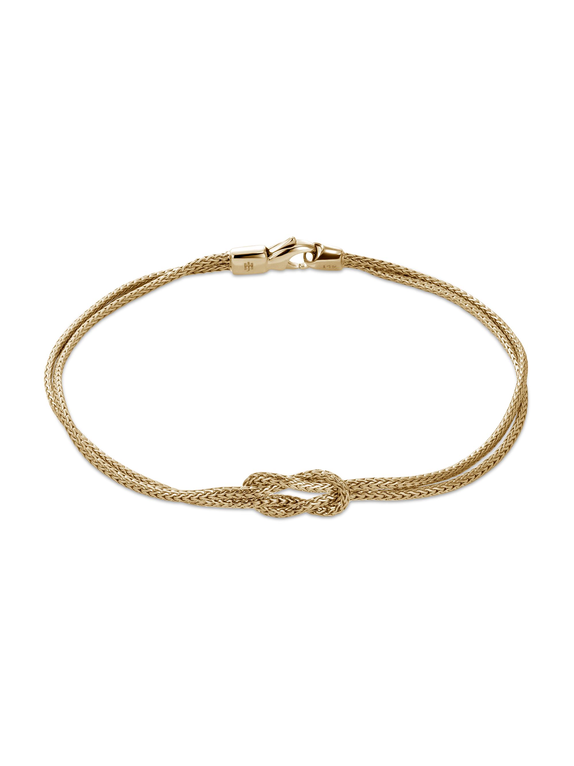 John Hardy Women's Love Knot 14K Yellow Gold Double-Chain Bracelet - Gold