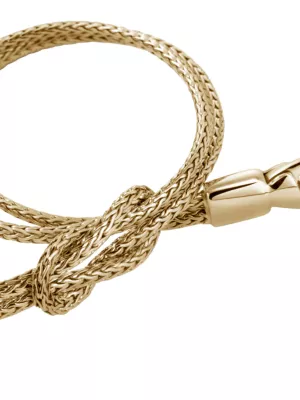 John Hardy 18kt yellow gold Love Knot cord bracelet