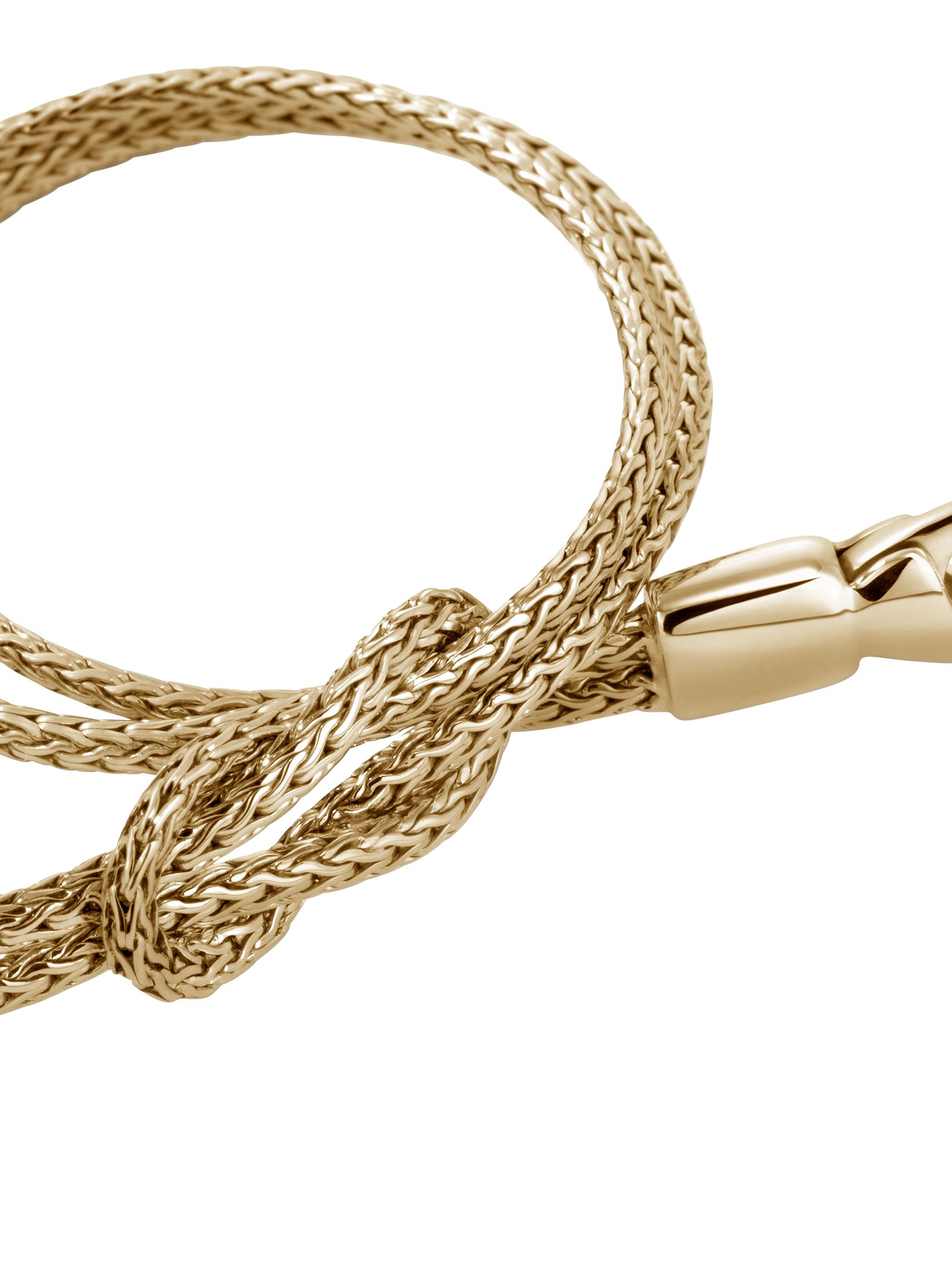 John Hardy 18kt yellow gold Love Knot cord bracelet