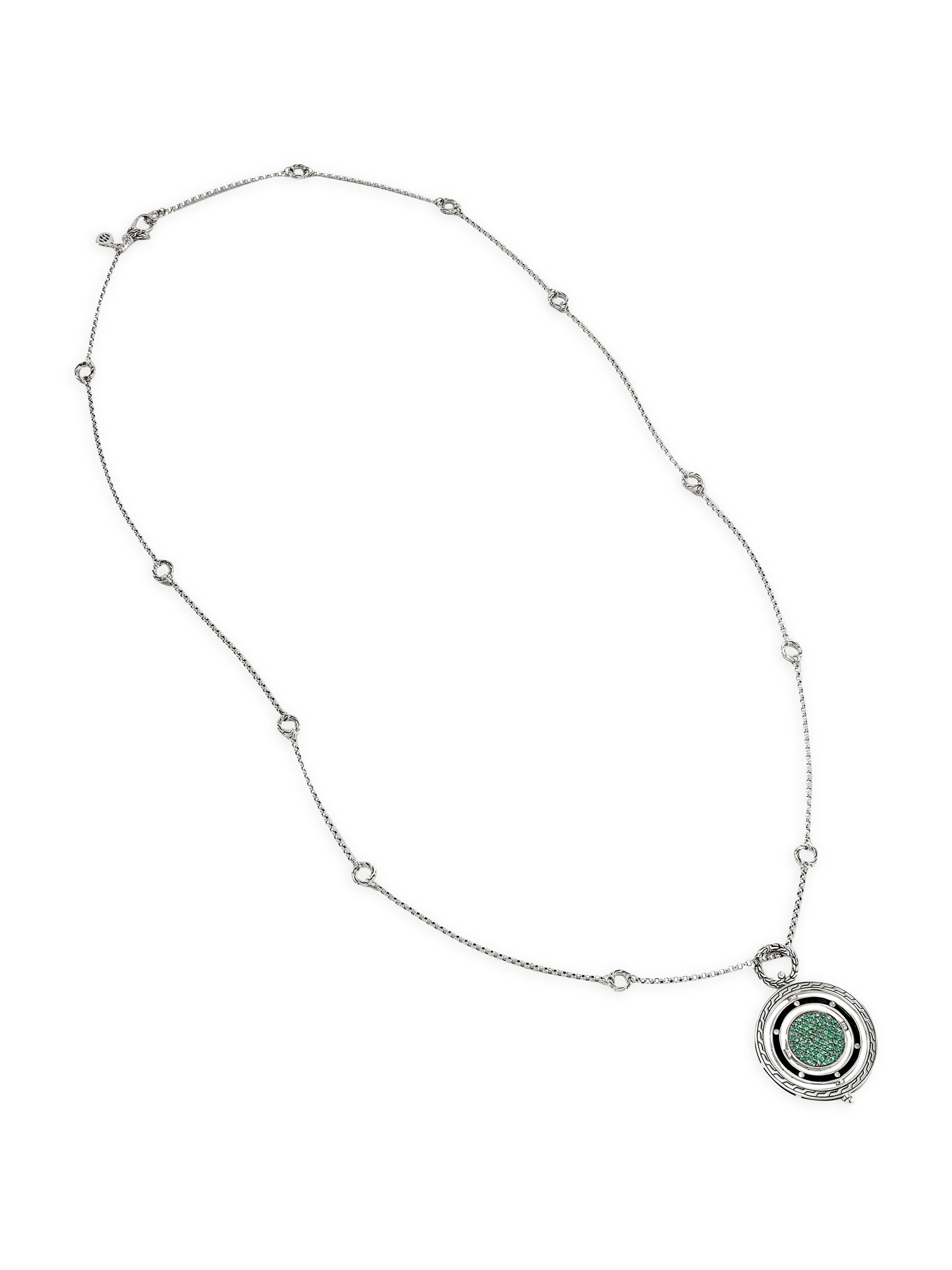 John Hardy Women's Dot Moon Door Sterling Silver & Citrine Pendant Necklace - Silver