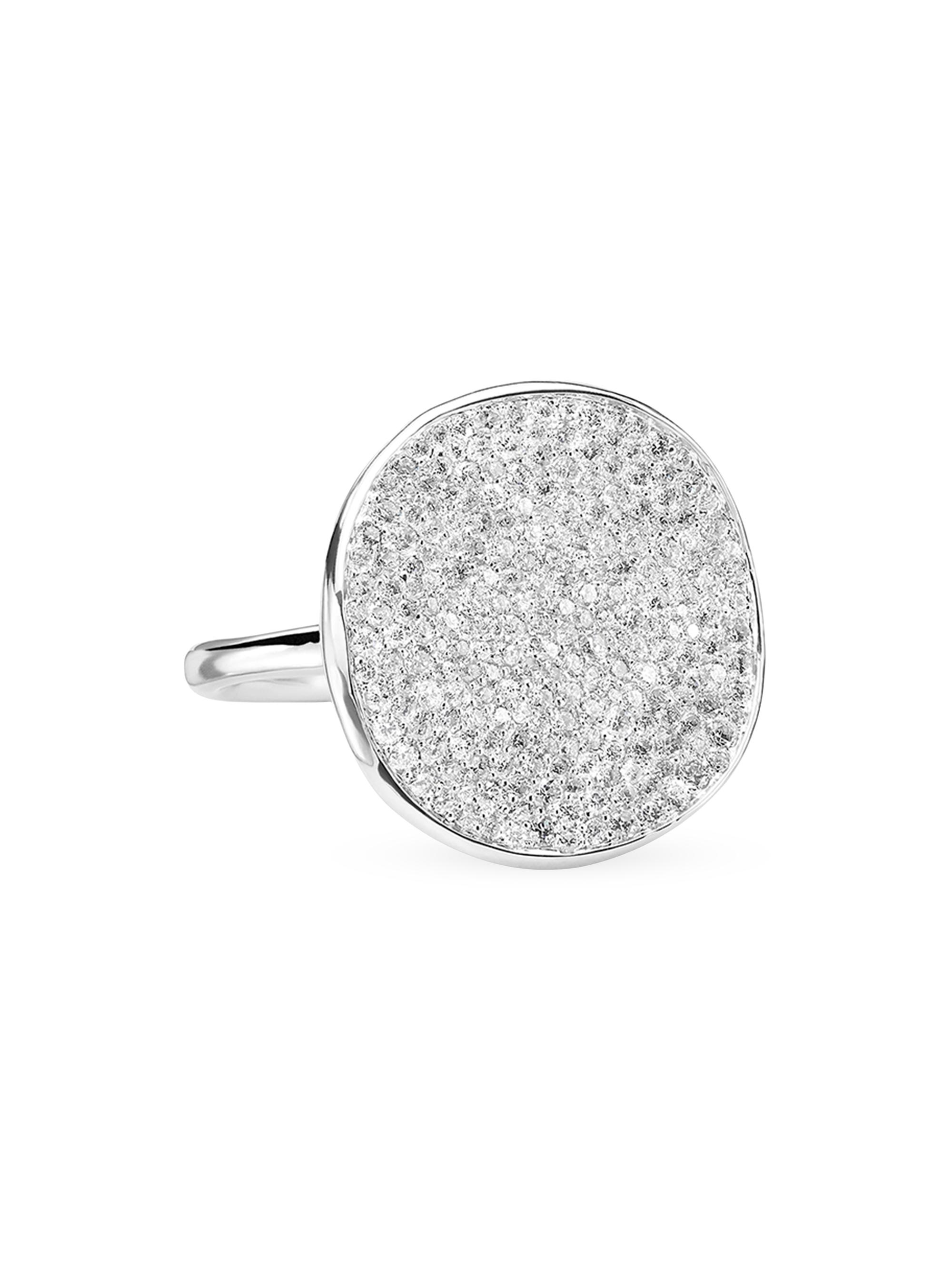 Ippolita Women's Stardust Large Flower Sterling Silver & 1.08 TCW Diamonds Disc Ring - Silver
