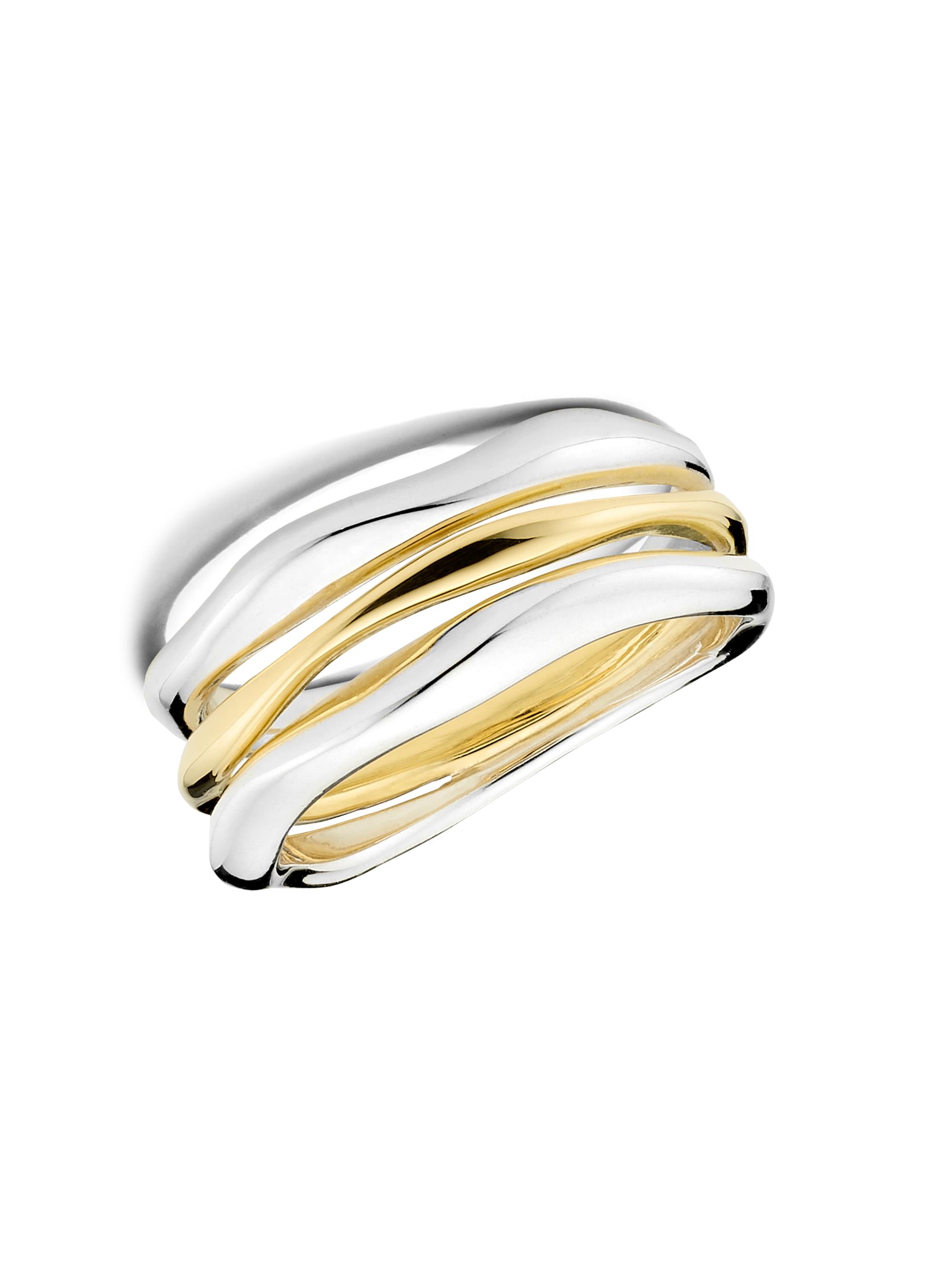 Ippolita Women's Classico Squiggle Sterling Silver & 1K Yellow Gold Ring