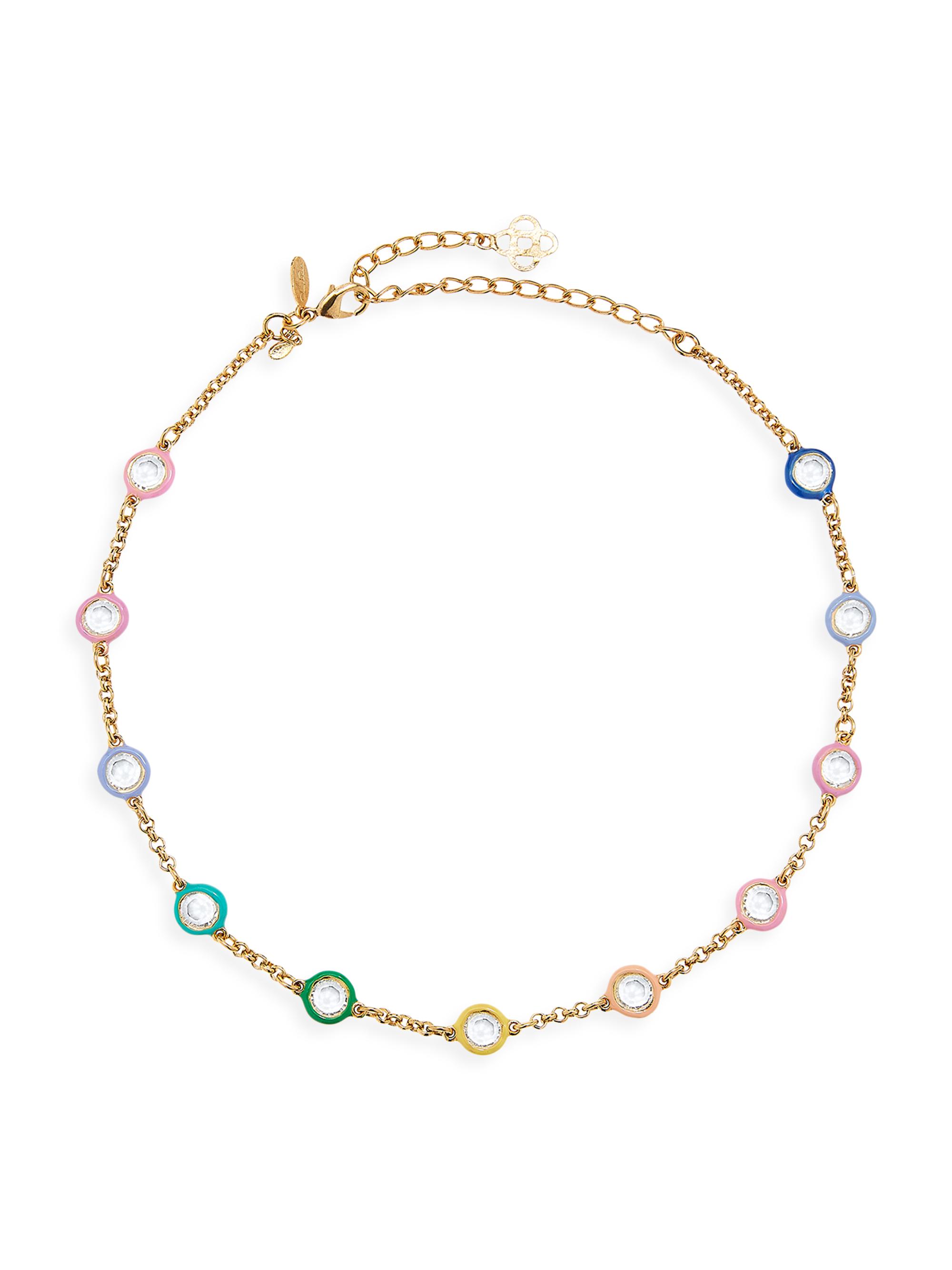 Oscar de la Renta Women's Candy Goldtone, Glass Crystal & Resin Necklace