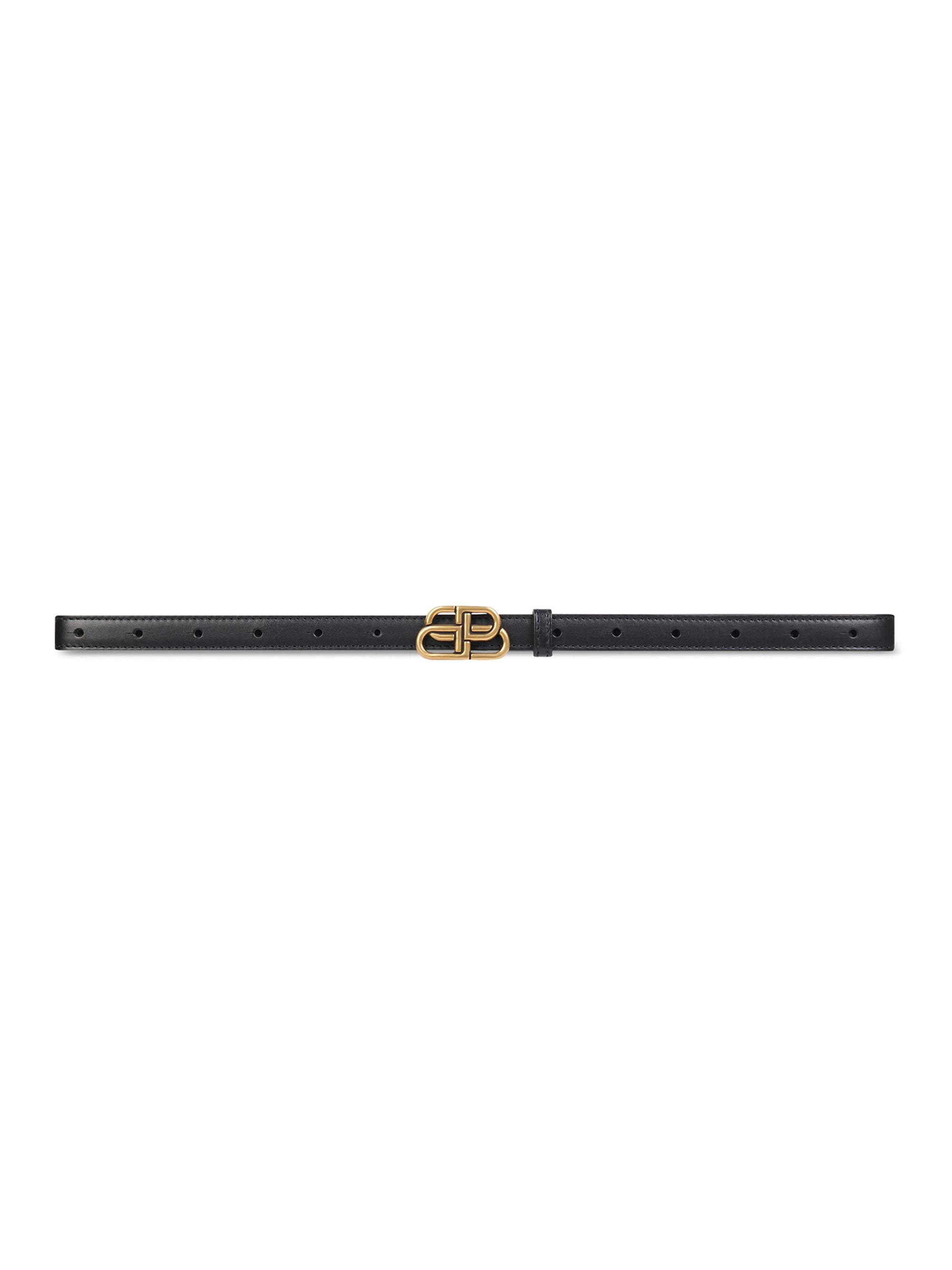 Balenciaga Women's Bb Super Thin Belt - Black