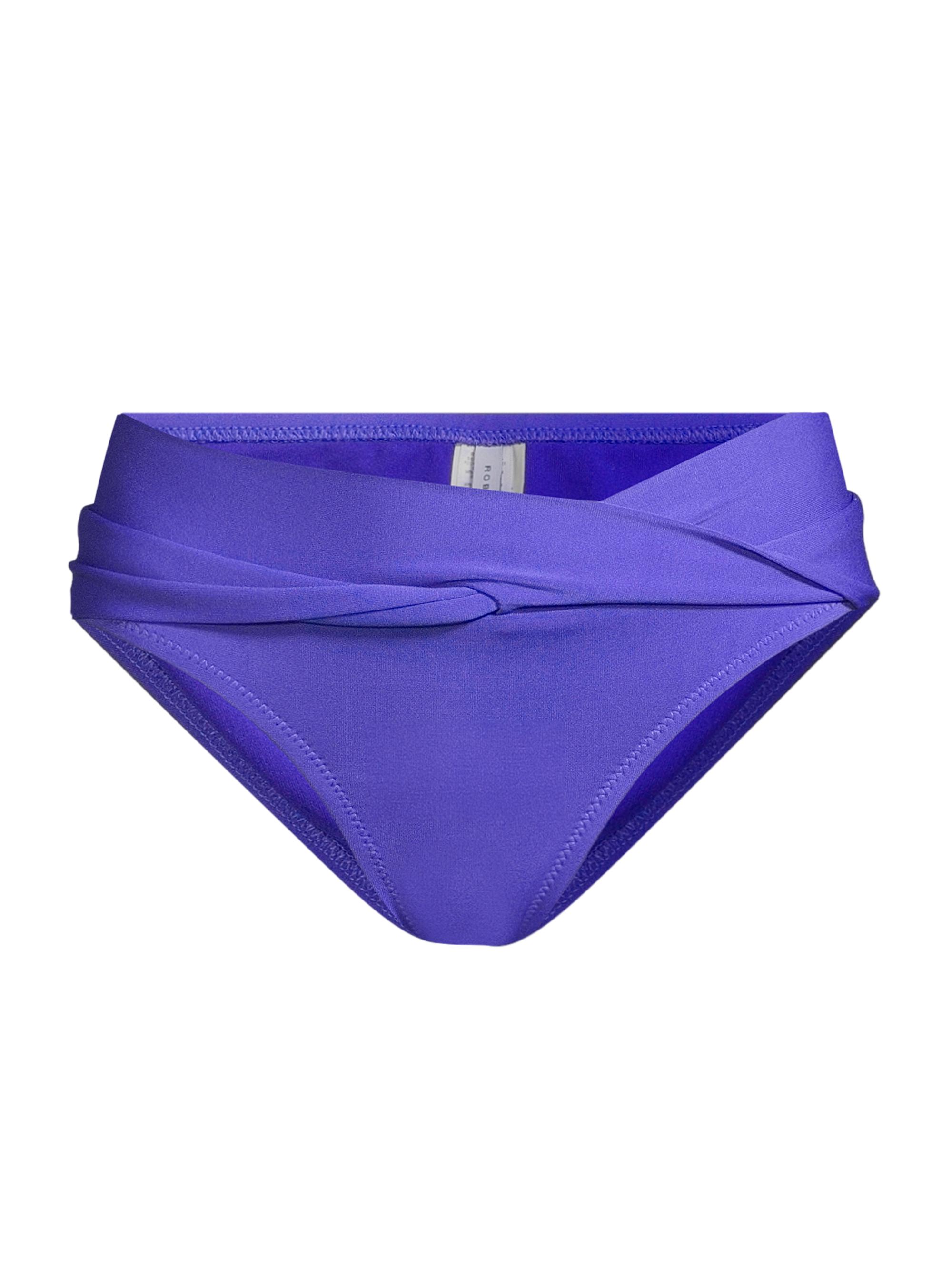 Robin Piccone Women's Ava Mid-Rise Twist Bikini Bottom - Acai