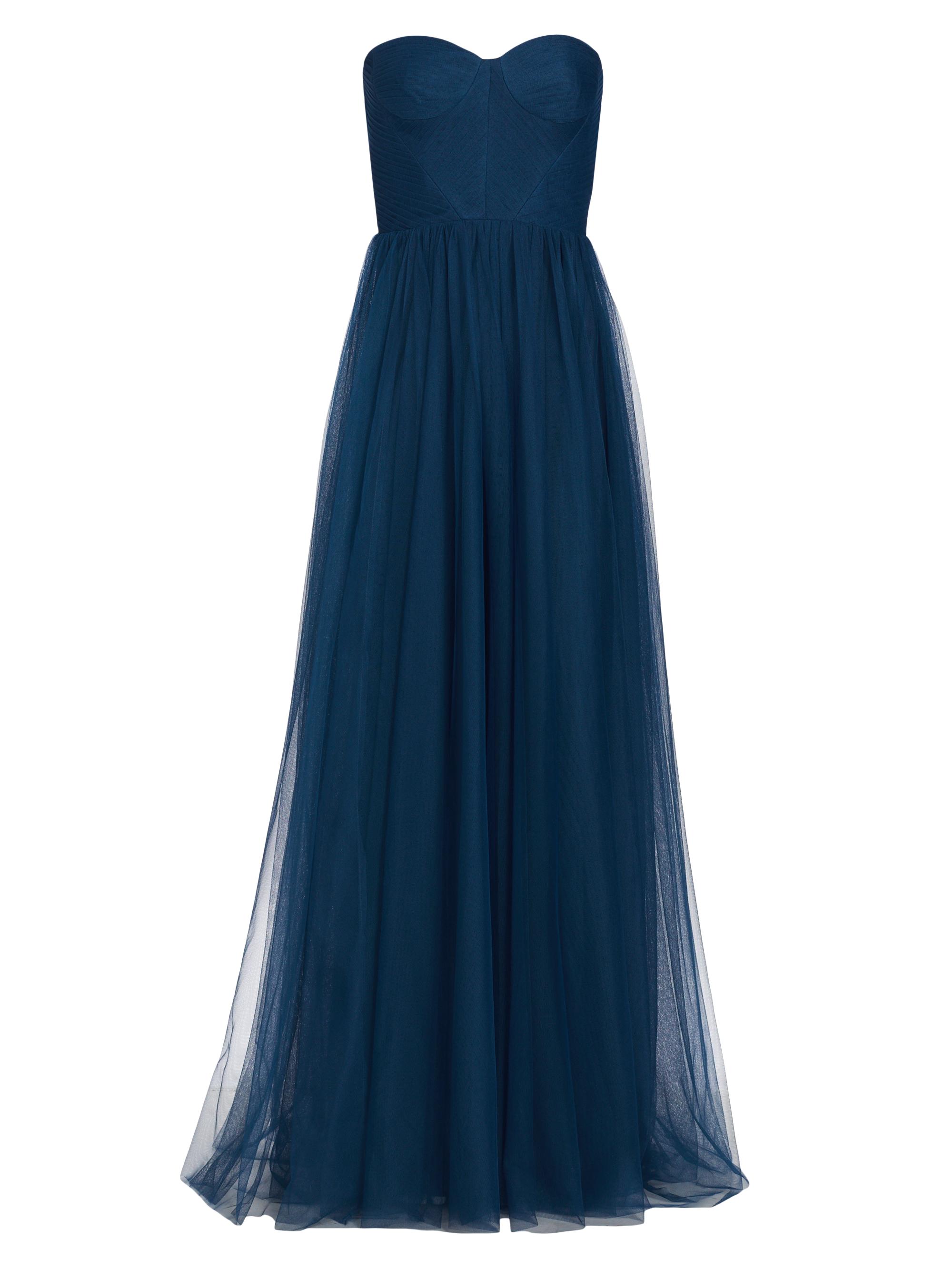 Vera Wang Bride Women's Gelasia Tulle Sleeveless Gown - Deep Blue