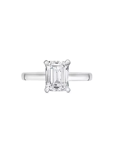 14K White Gold & 4 TCW Lab-Grown Diamond Solitaire Ring