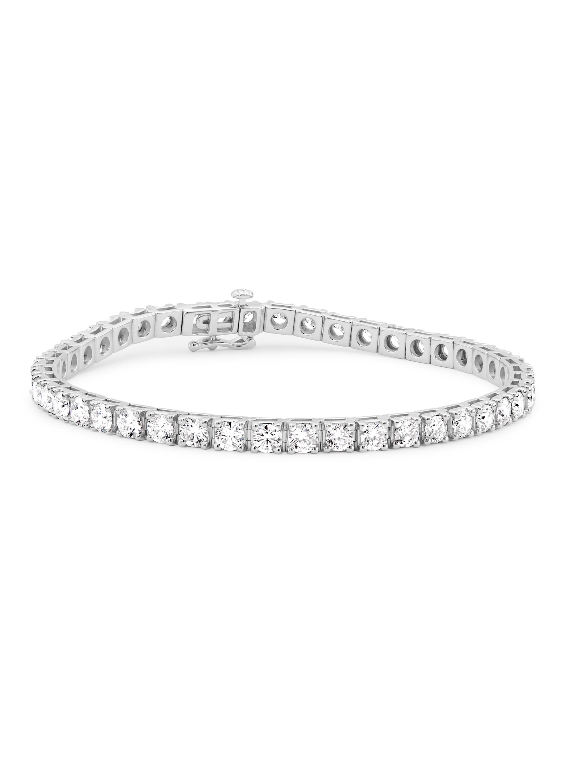 Saks Fifth Avenue Collection Women's 14K White Gold & 8 TCW Lab-Grown Diamond Tennis Bracelet - White Gold