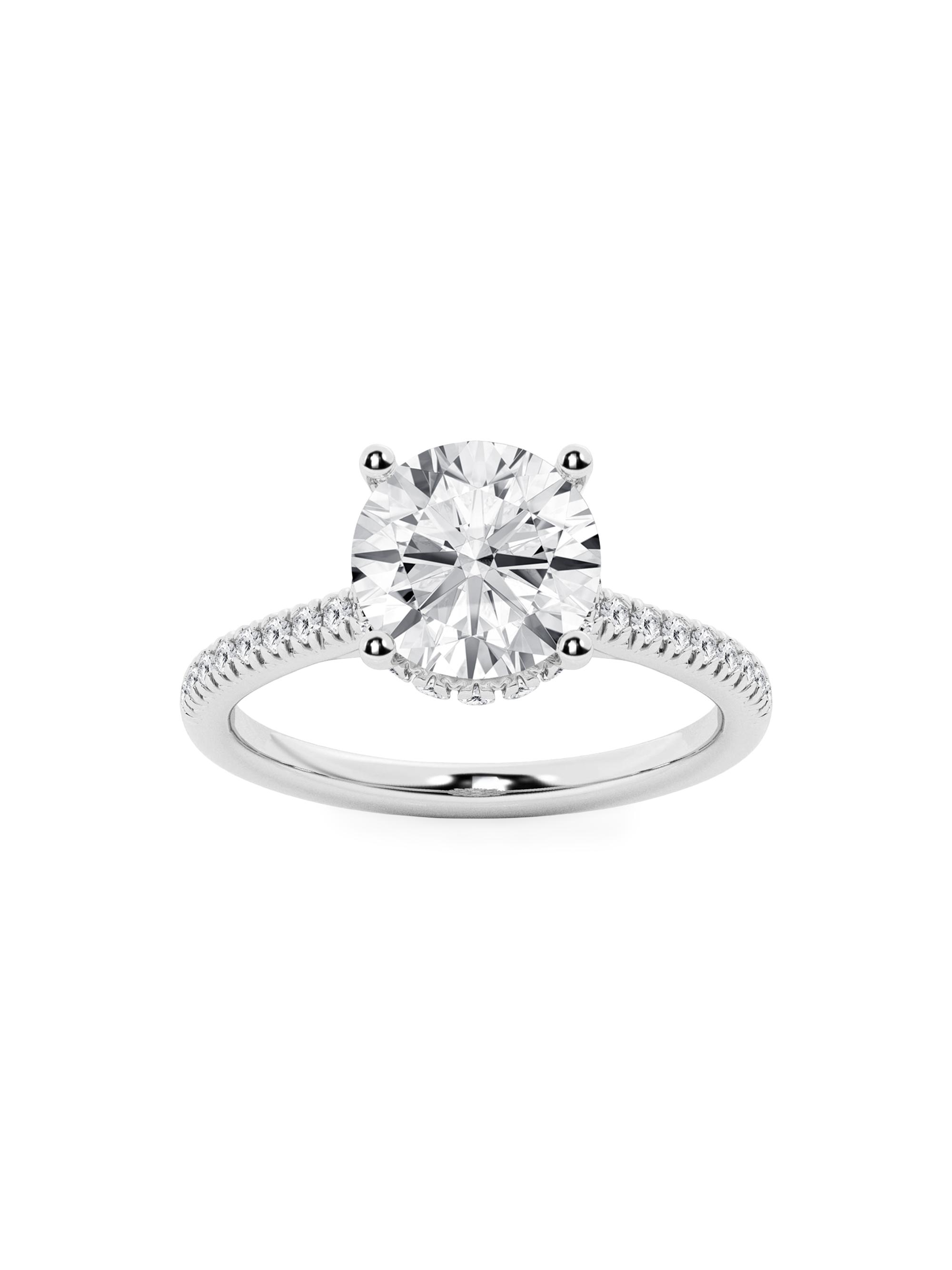 Saks Fifth Avenue Collection Women's 14K White Gold & 3.25 TCW Round Lab-Grown Diamond Engagement Ring - White