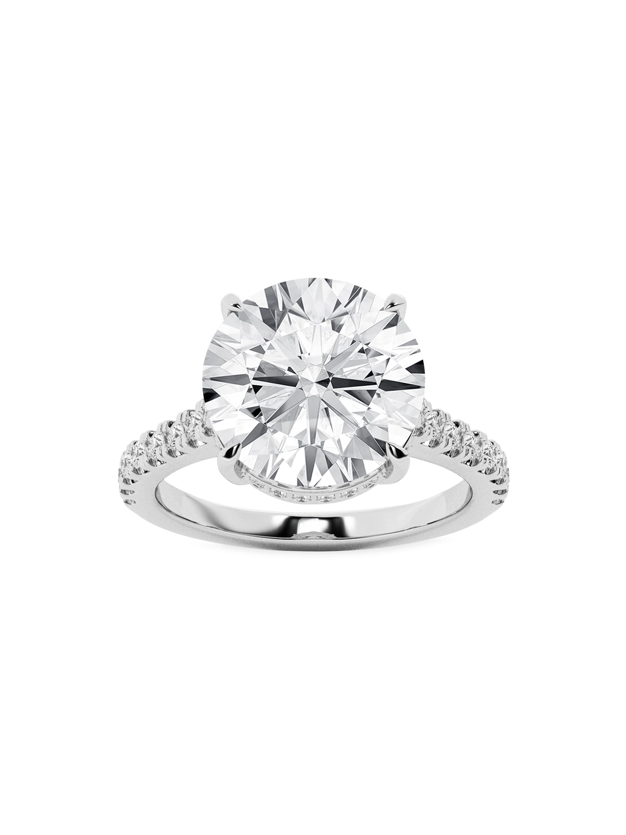 Saks Fifth Avenue Collection Women's 14K White Gold & 4.5ct Lab-Grown Diamond Engagement Ring - White