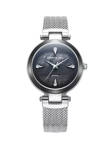 Stainless Steel & 0.02 TCW Diamond Bracelet Watch