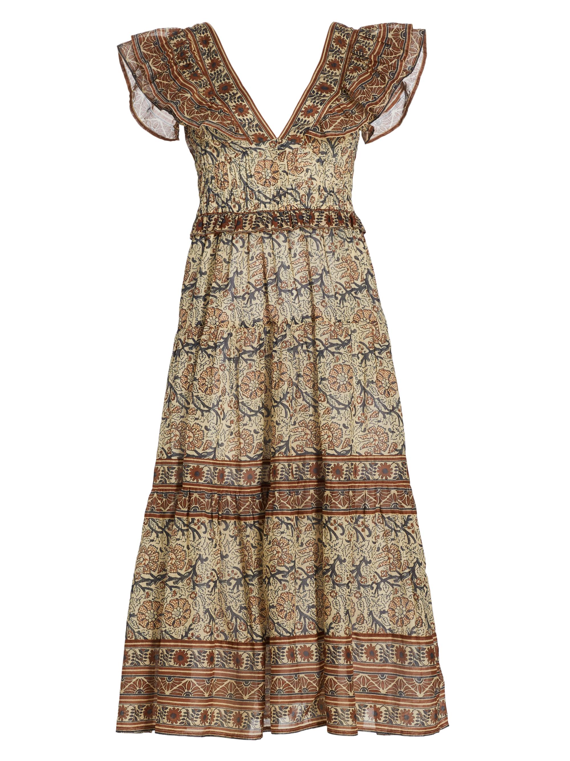 Saks Fifth Avenue
 Floral Smocked Midi Dress