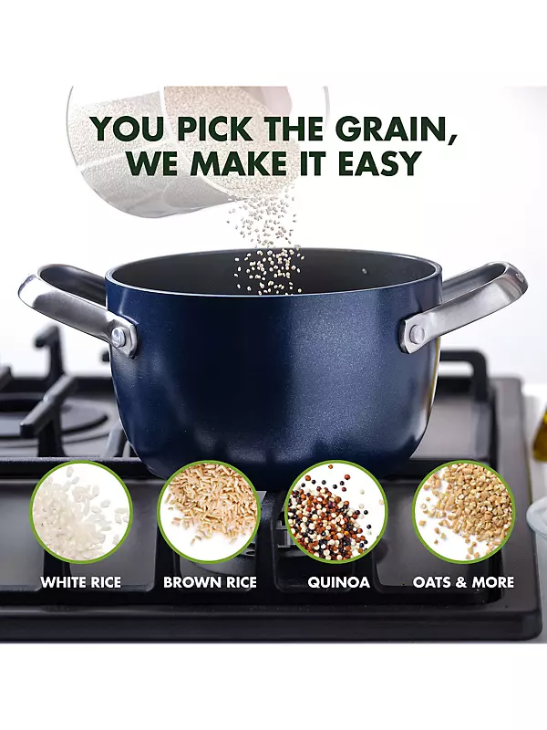 GreenPan 2-Quart Rice and Grains Cooker, Black
