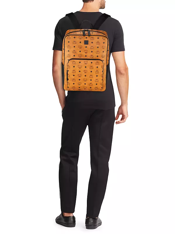 Mcm Men's Stark Maxi Monogram Medium Backpack - Black