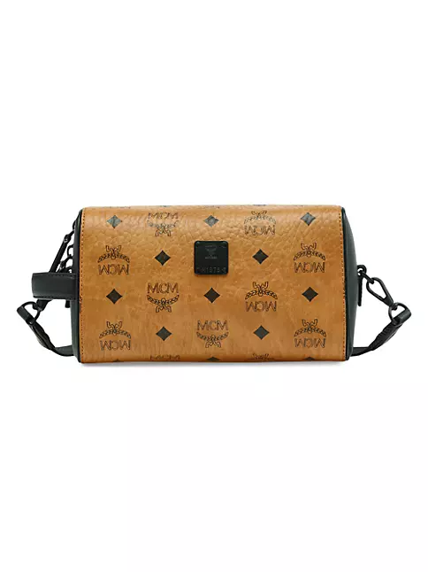 Mcm Medium Visetos Hat Box Suitcase - Brown