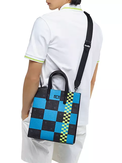 MCM Mini Tech Checkerboard Monogram Sling Bag - Farfetch