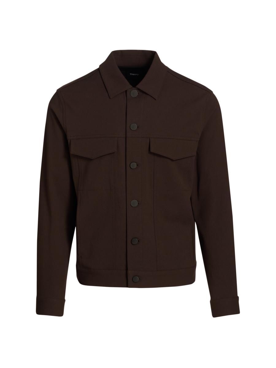 Theory River Neoteric Twill Trucker Jacket | Saks Fifth Avenue
