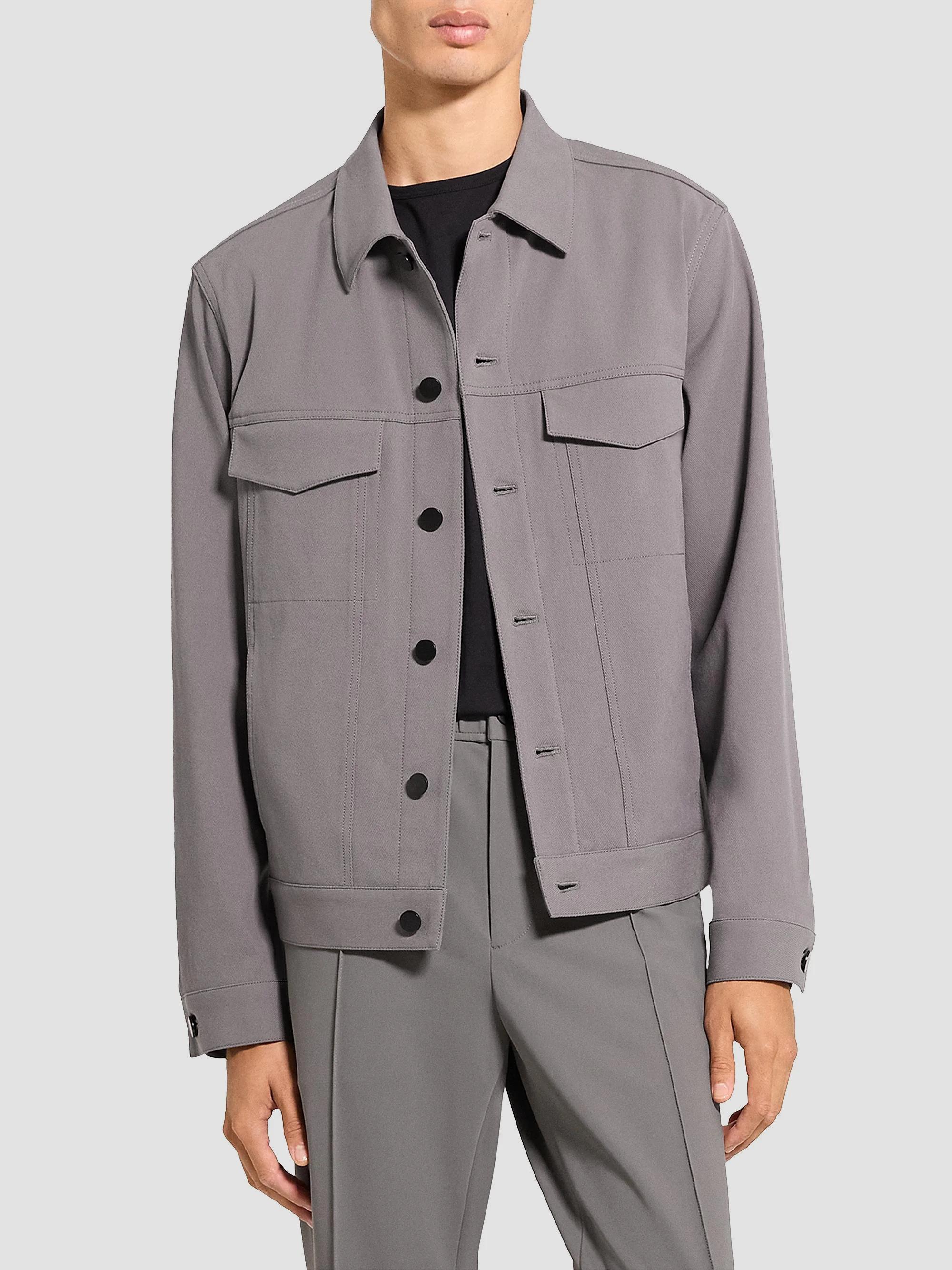Theory River Neoteric Twill Trucker Jacket | Saks Fifth Avenue