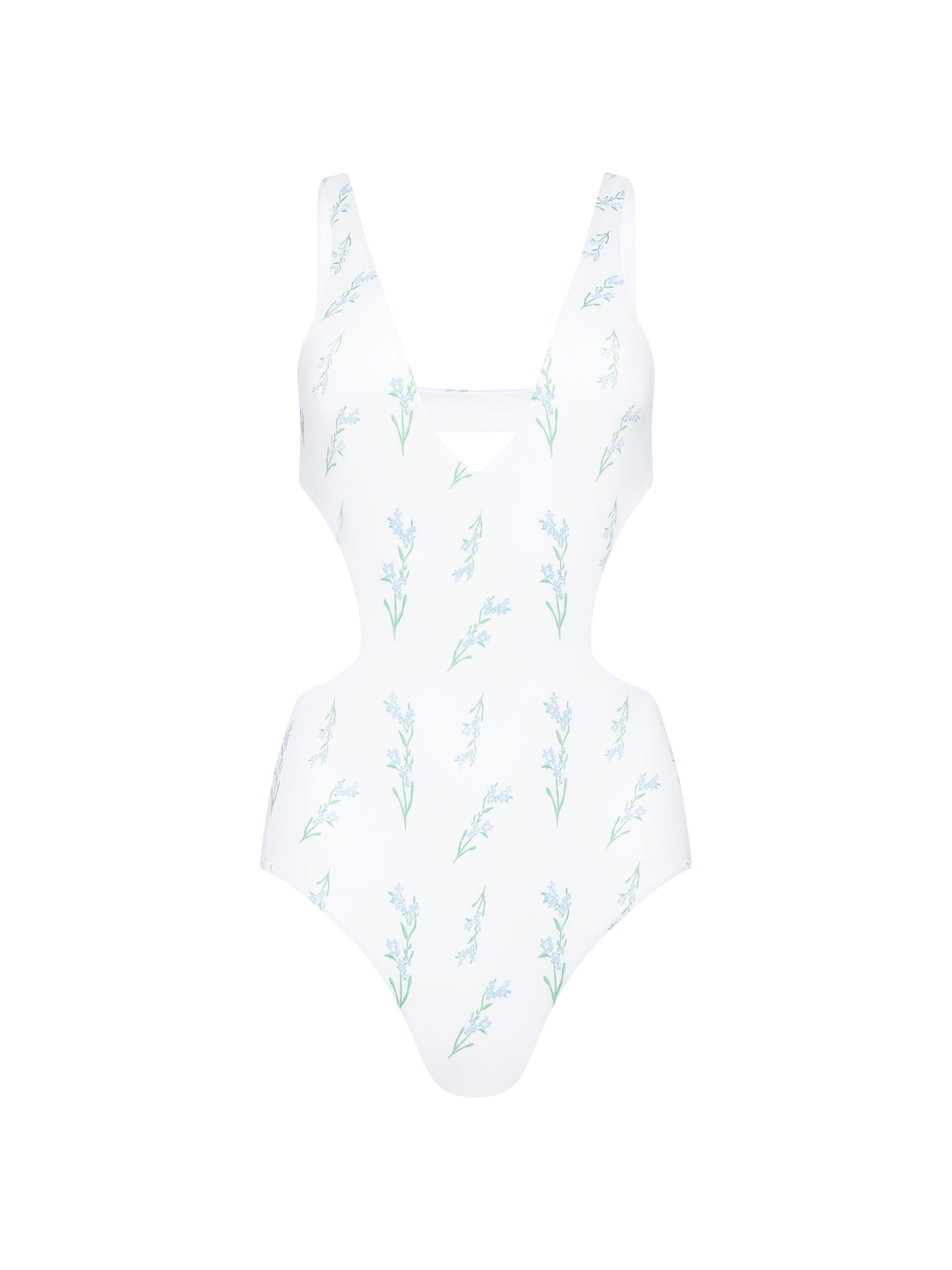 Tabacaru Swim Women's Jenny Floral Swimsuit - White
