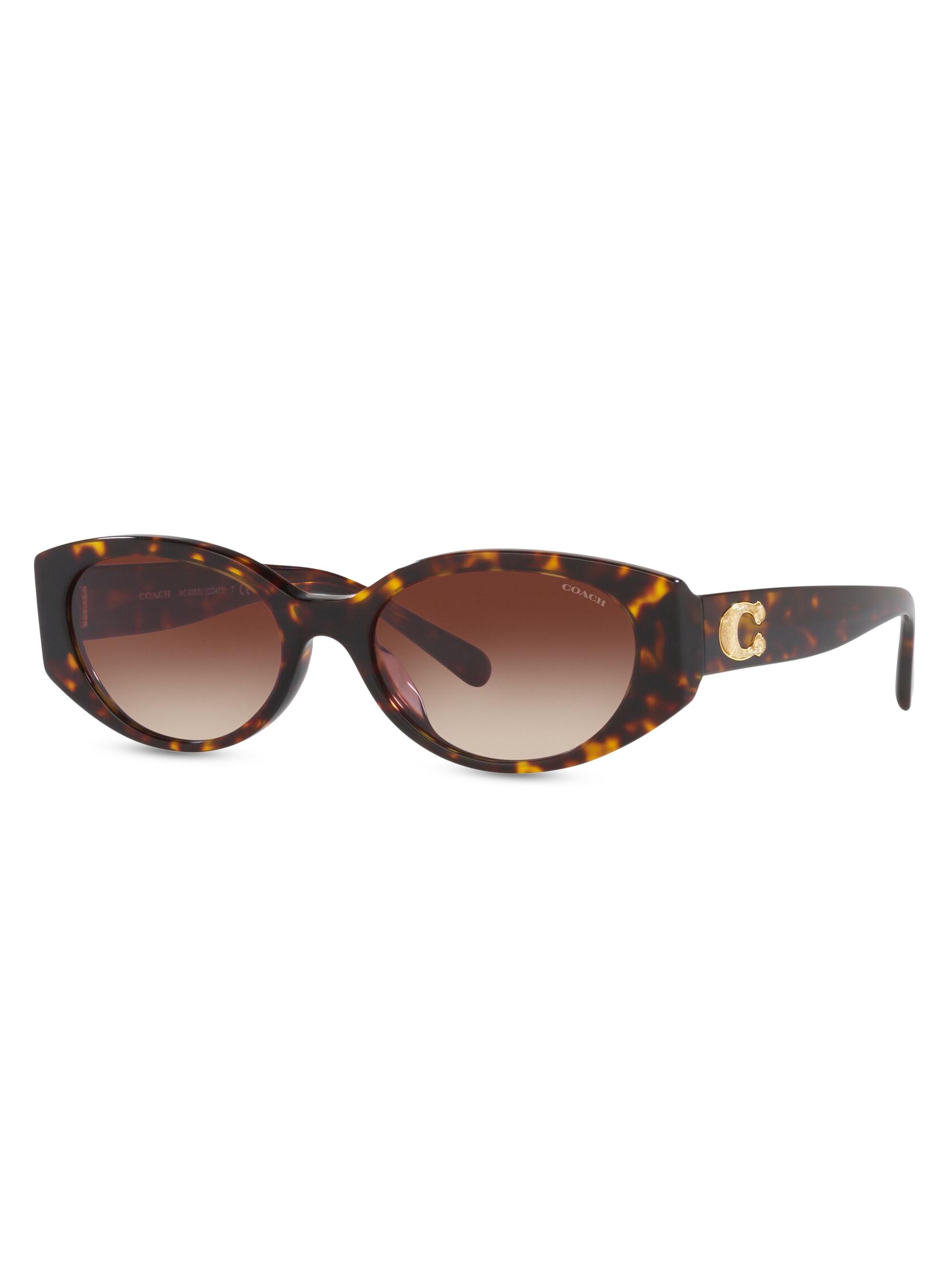 COACH 54MM Oval Sunglasses | Saks Fifth Avenue