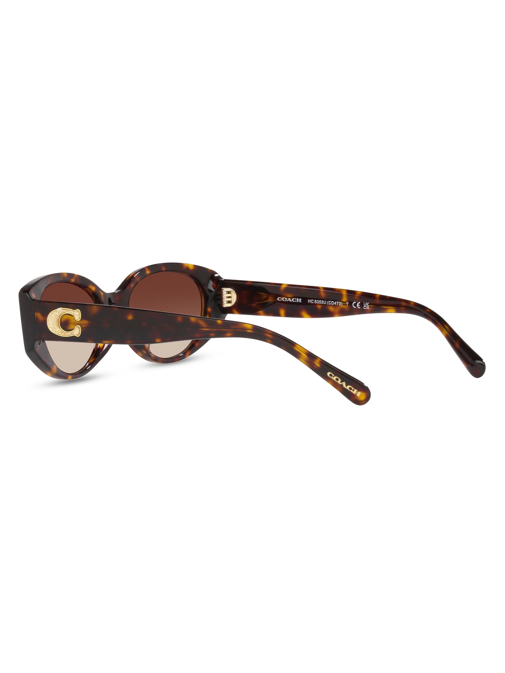COACH 54MM Oval Sunglasses | Saks Fifth Avenue display picture 1