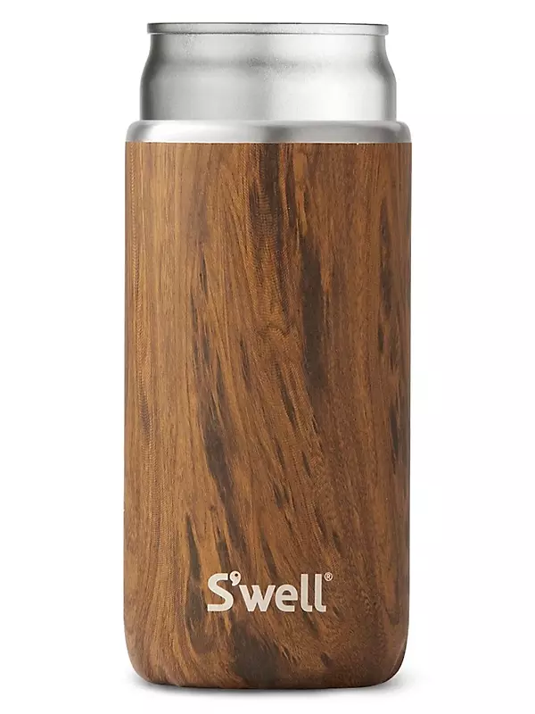 S'well Wood Teakwood 9 oz Stainless Steel Wine Tumbler