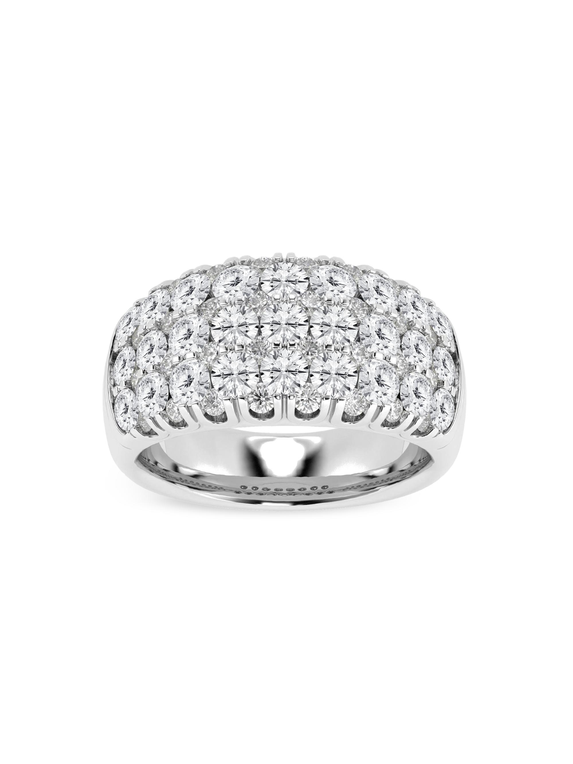 Saks Fifth Avenue Collection Women's Platinum & 3 TCW Natural Diamond Ring - White