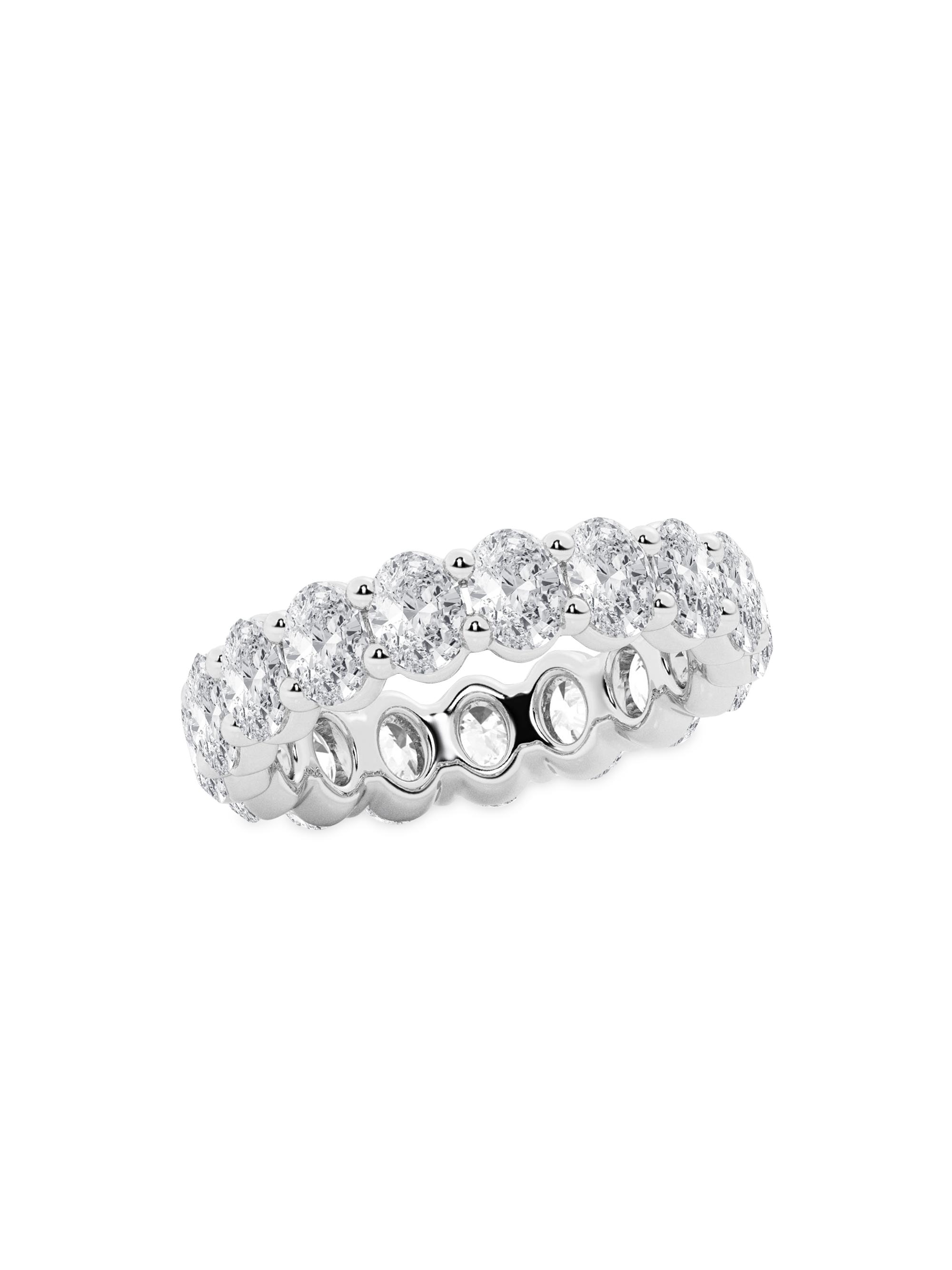 Saks Fifth Avenue Collection Women's 14K White Gold & 4.54 TCW Natural Diamond Eternity Band - White Gold
