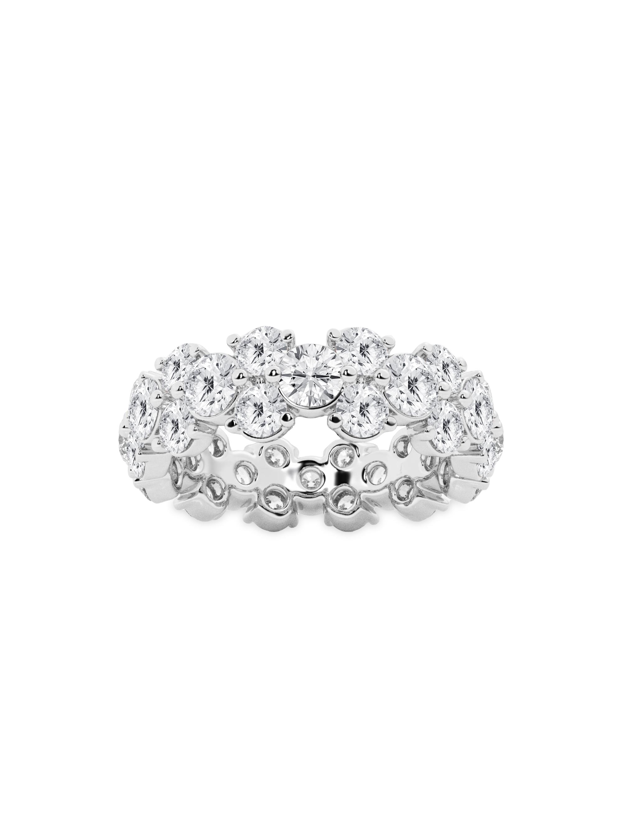 Saks Fifth Avenue Collection Women's Platinum & 4 TCW Natural Diamond Eternity Band - White Gold
