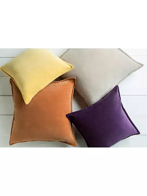 Long Velvet Lumbar Pillow - Dark Plum