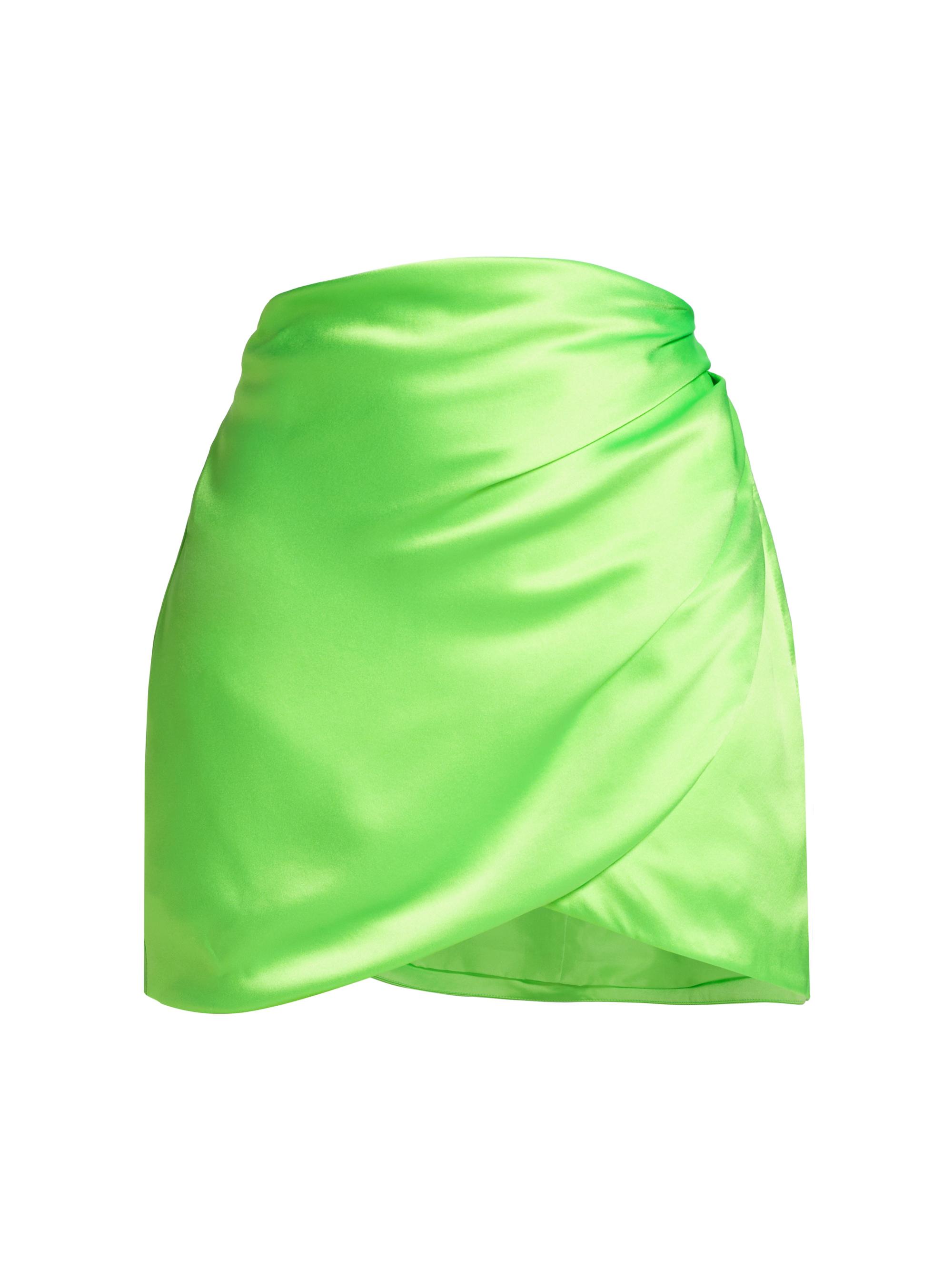 The Sei Women's Wrap Silk Miniskirt - Parakeet