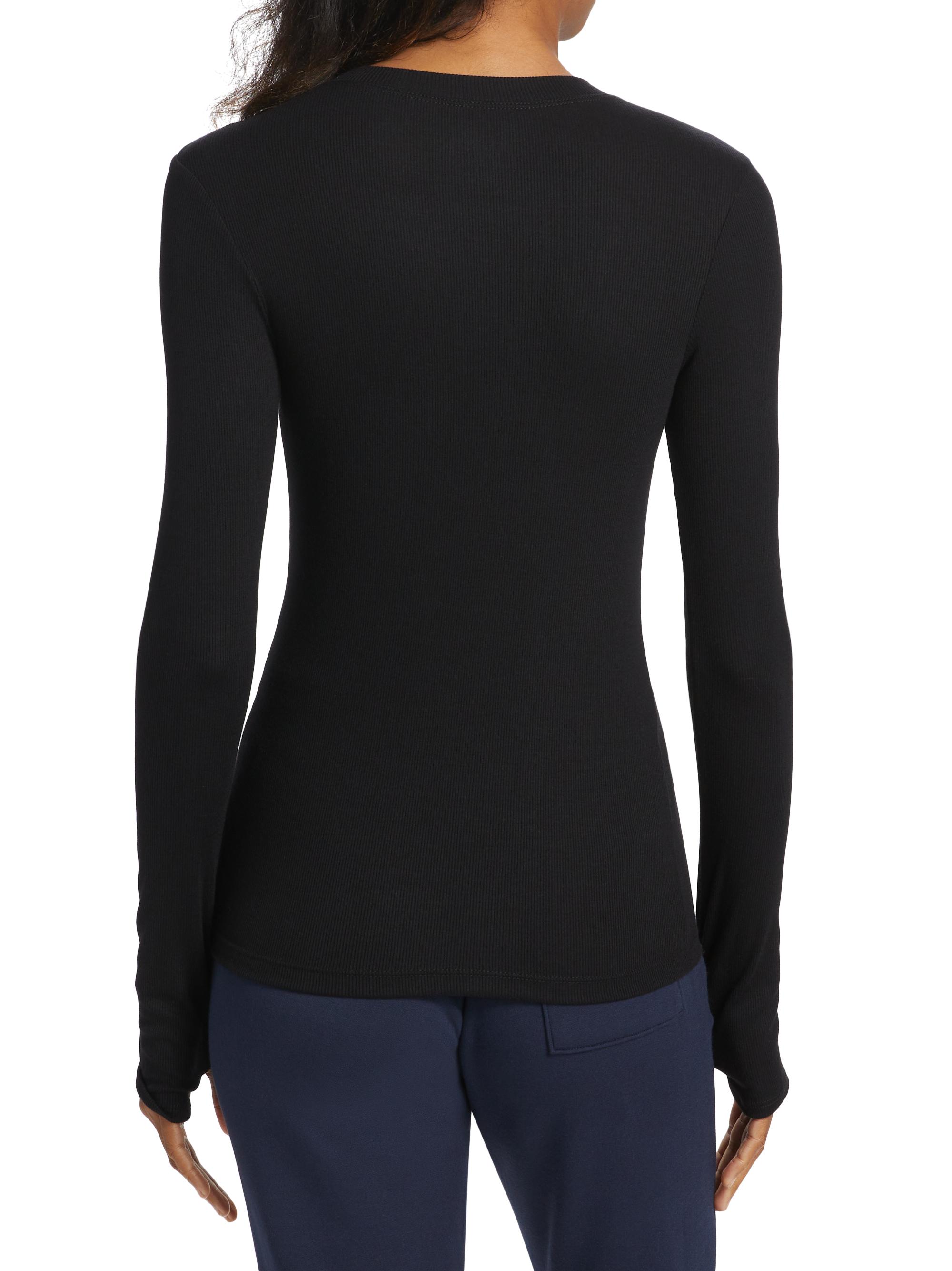 Splits59 Women's Louise Ribbed Long-Sleeve Top - Black | Thumbnail 5