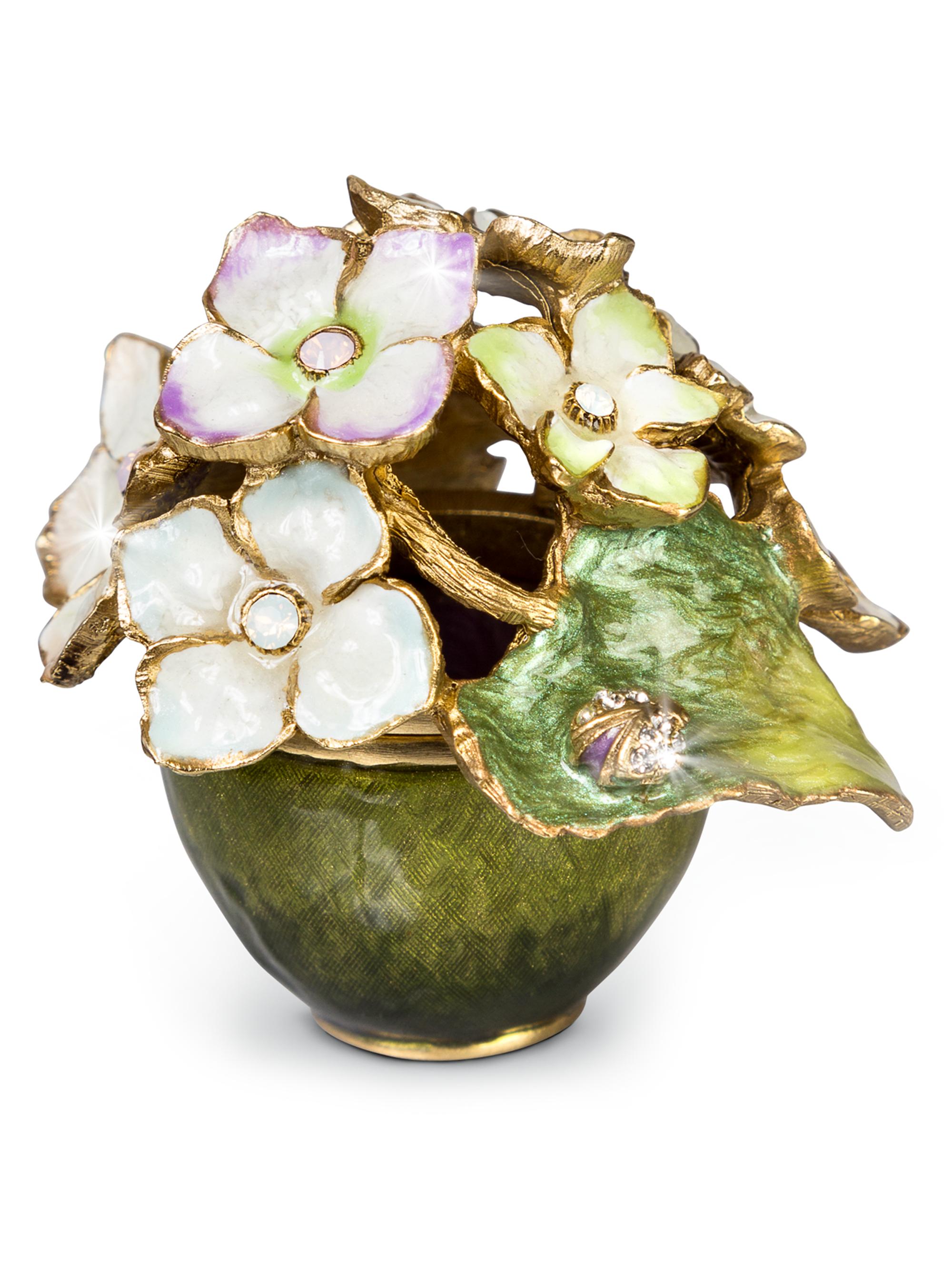 Jay Strongwater Carla Hydrangea Small Box - Meadow