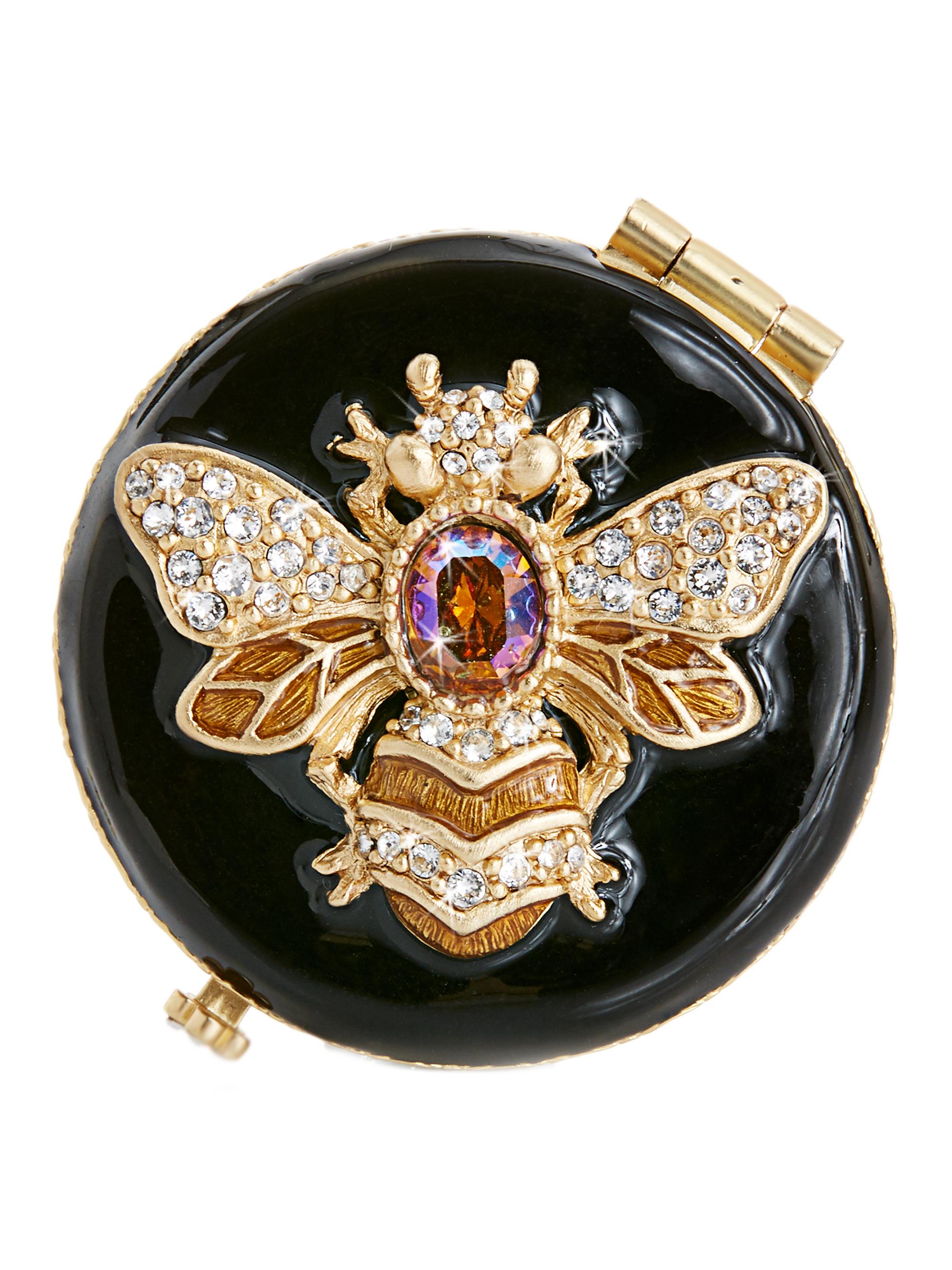 Jay Strongwater Buzz Bee Compact Mirror - Natural