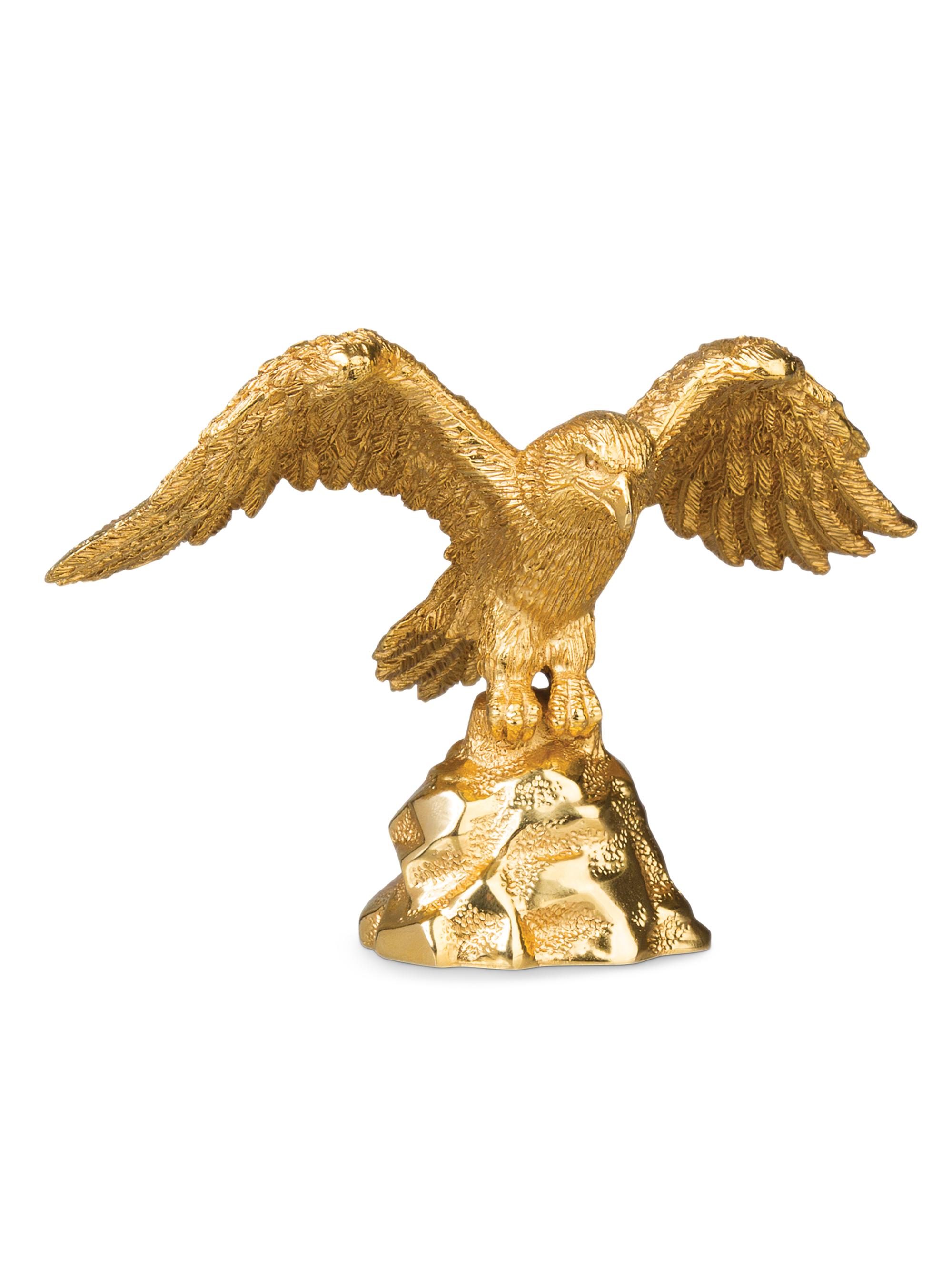 Jay Strongwater Lincoln Eagle Figurine - Gold