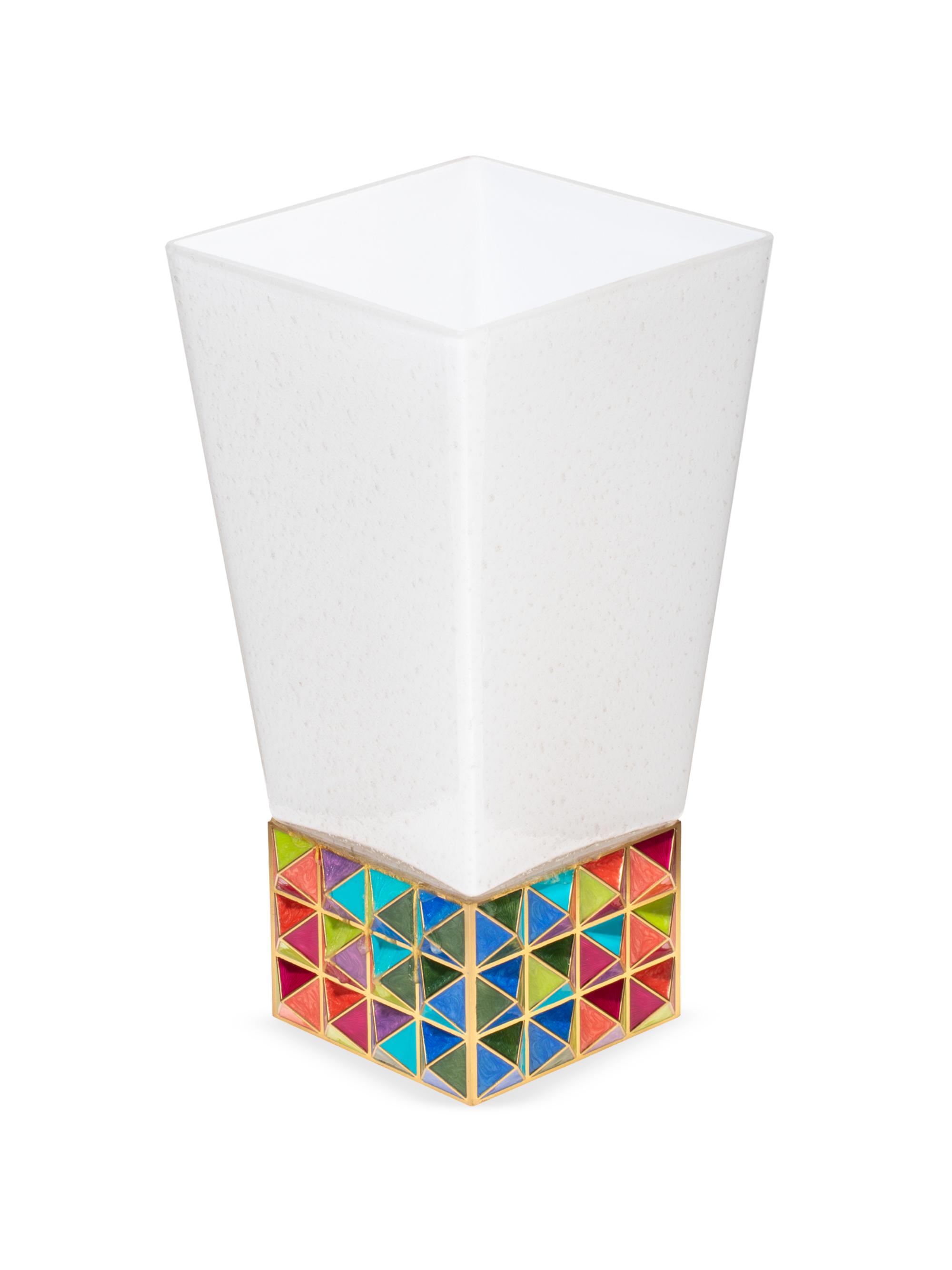Jay Strongwater Opus Pyramid Vase - Rainbow