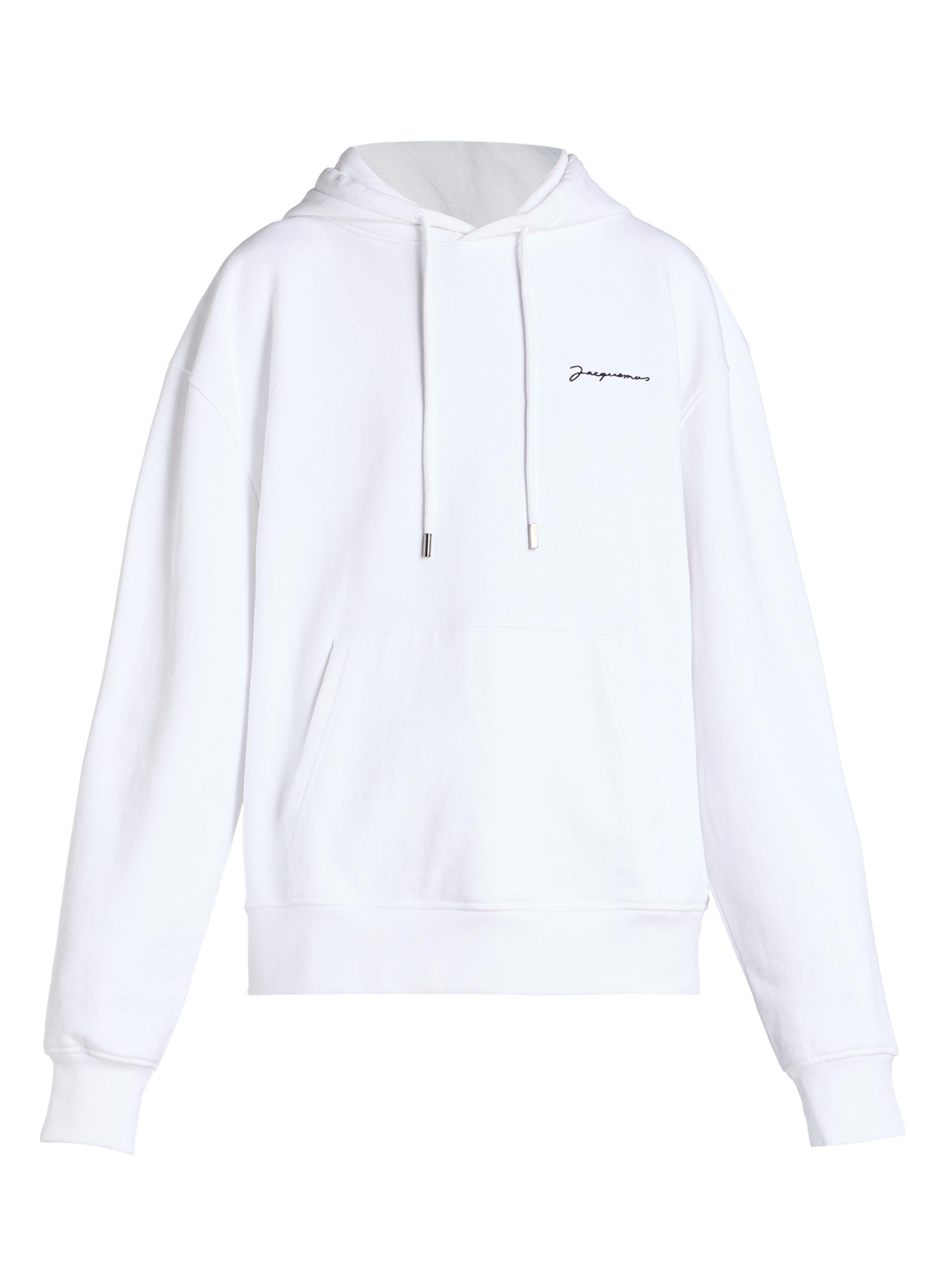 Jacquemus Women's Embroidered Logo Hoodie - White