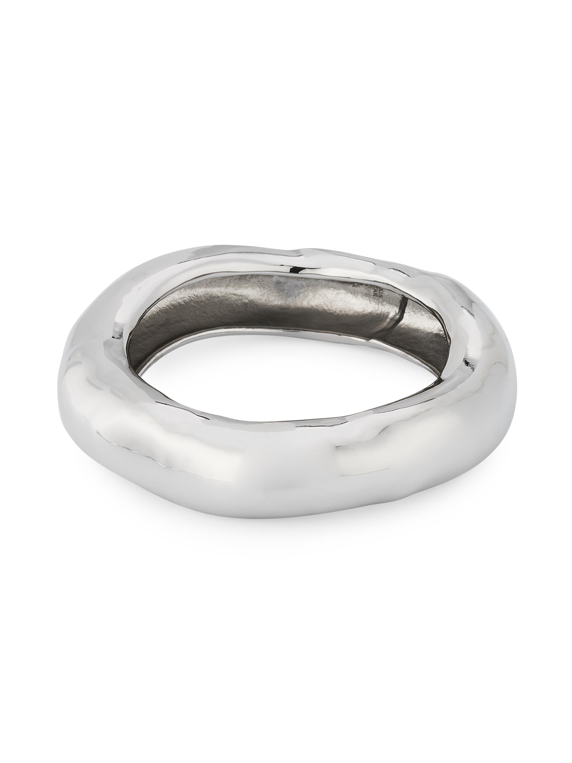 Alexis Bittar Women's Essentials Molten 14K-Gold-Plated Large Bangle - Silver