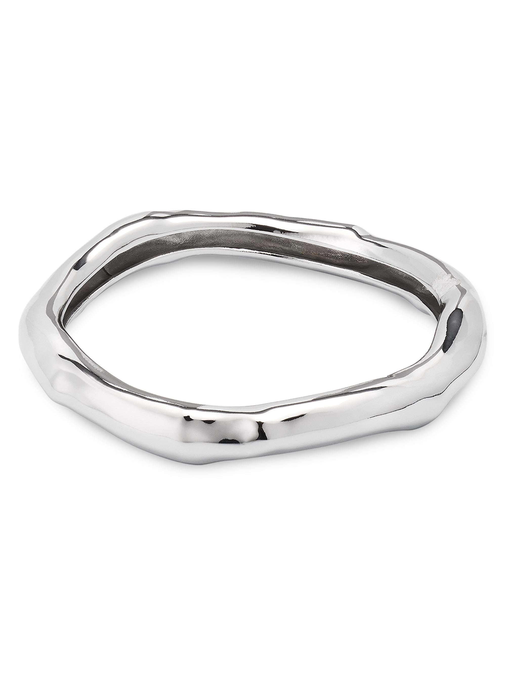 Alexis Bittar Women's Essentials Molten 14K-Gold-Plated  Bangle - Silver