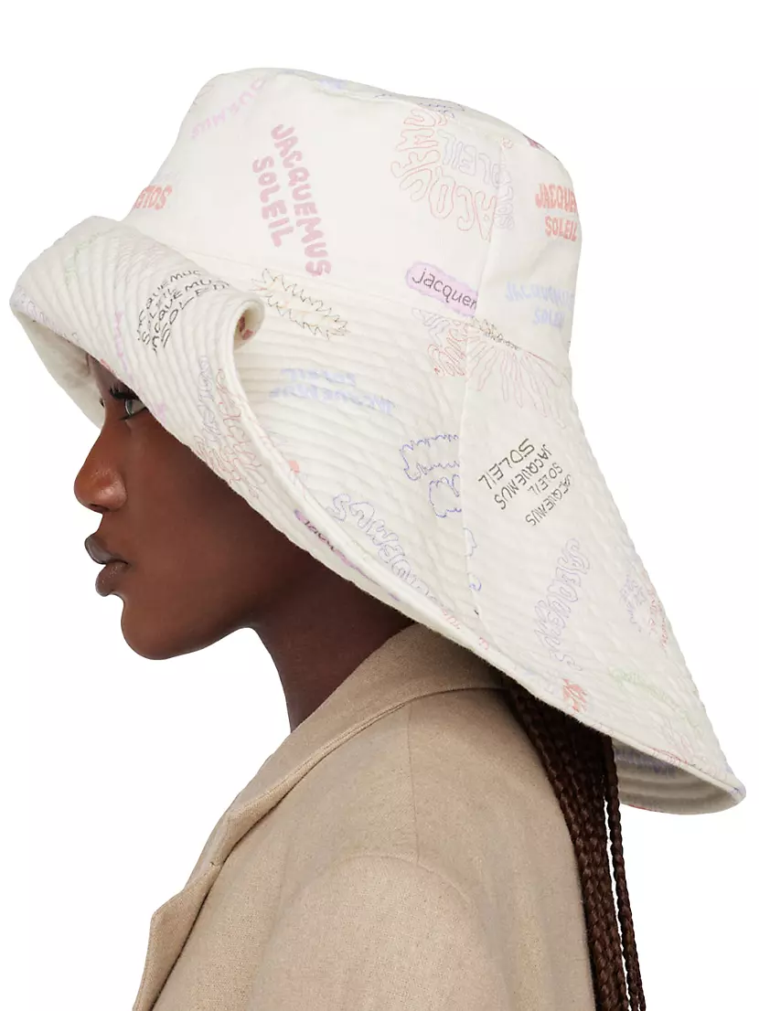 Lagrima Printed Wide-Brim Bucket Hat