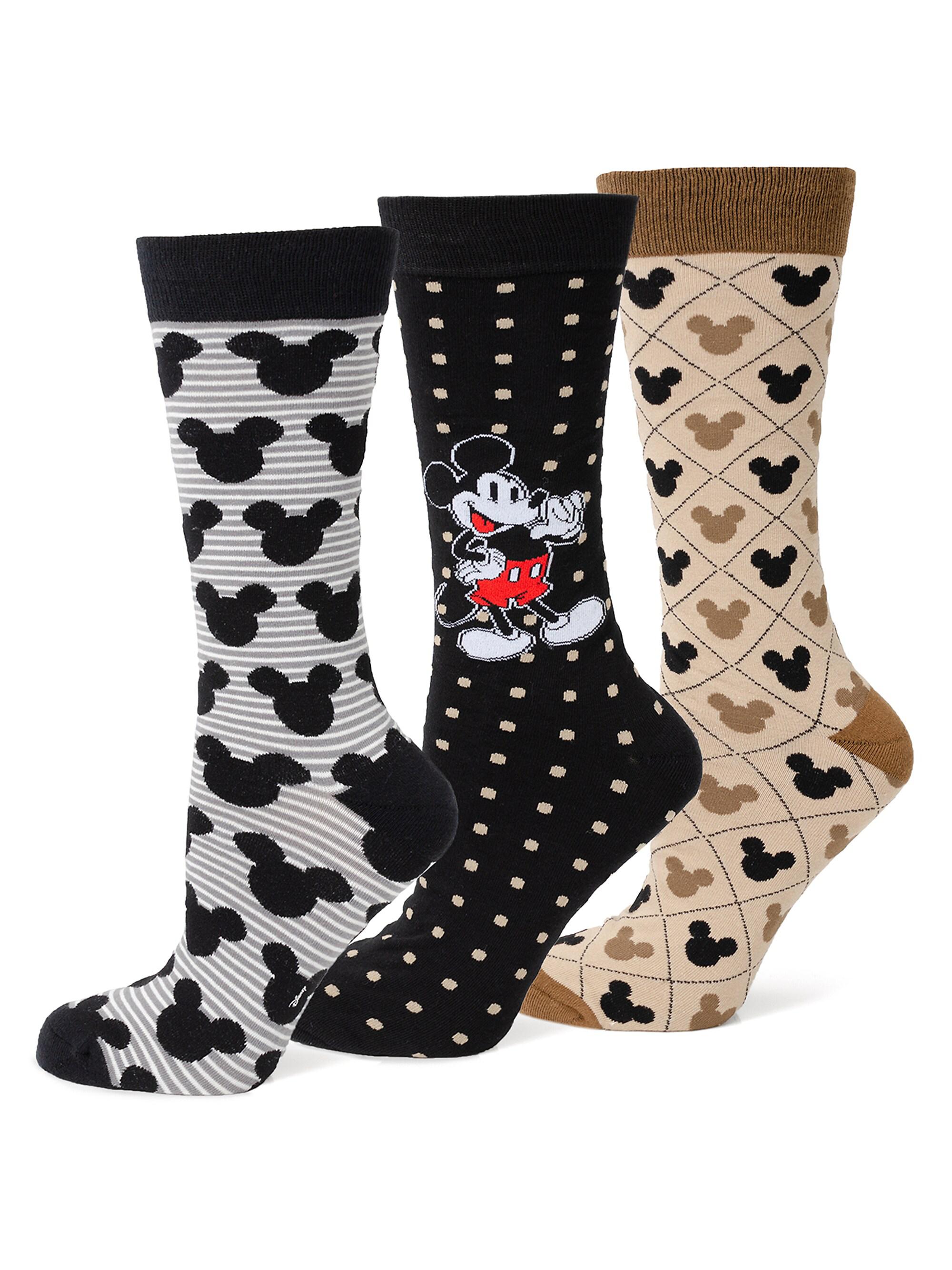 Cufflinks, Inc. Men's 3-Pair Mickey Intarsia Knit Socks