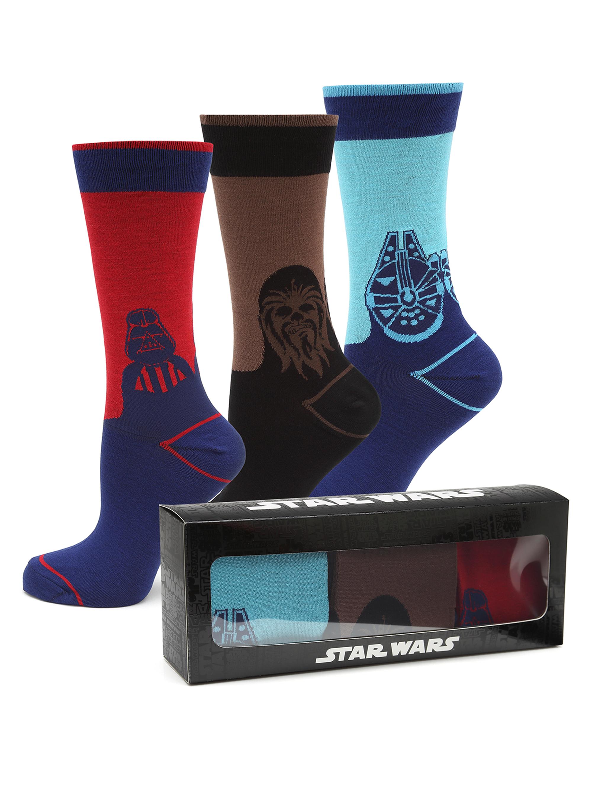 Cufflinks, Inc. Men's 3-Pair Star Wars Mod Socks
