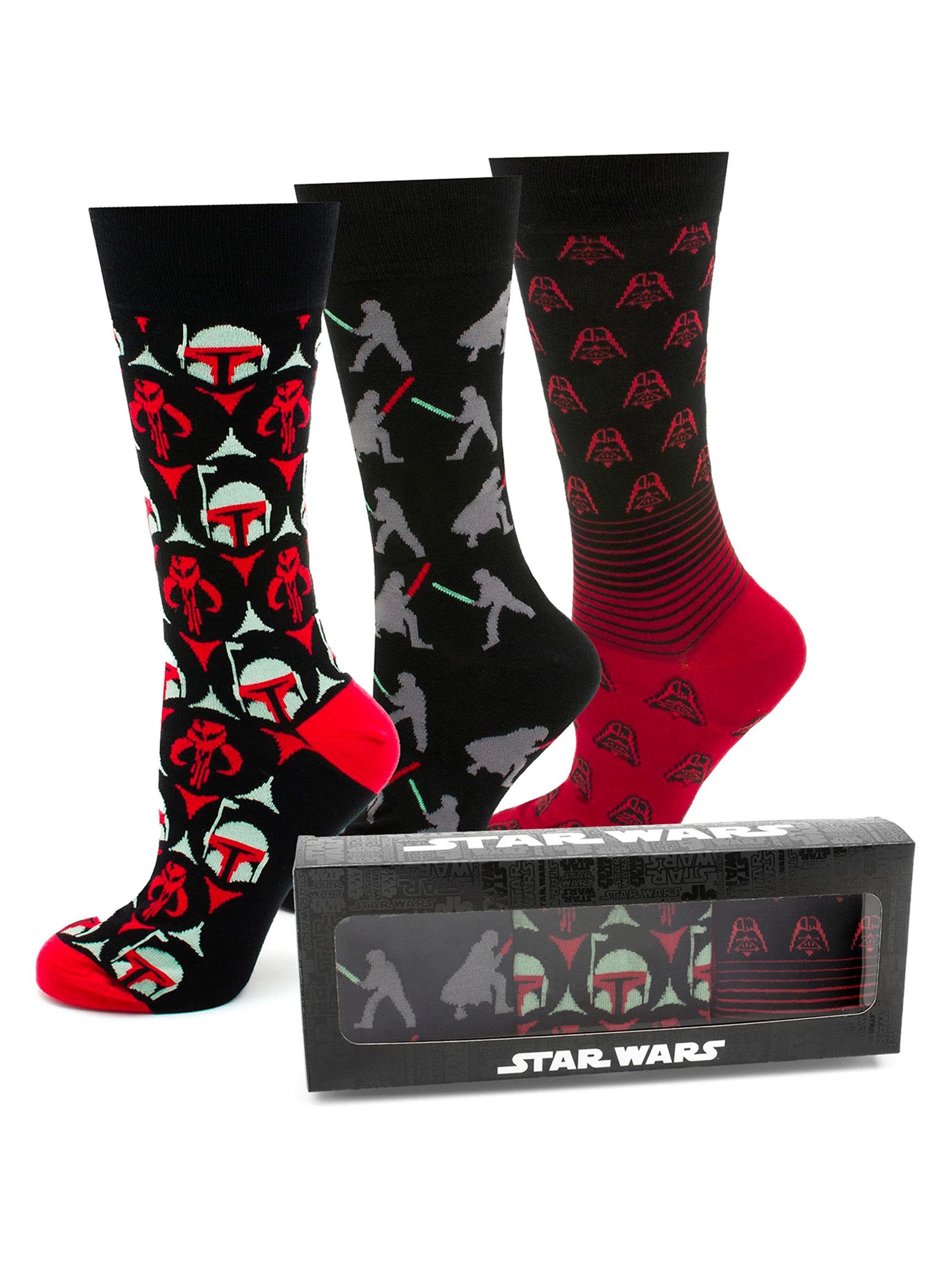 Cufflinks, Inc. Men's 3-Pair Find The Force Socks