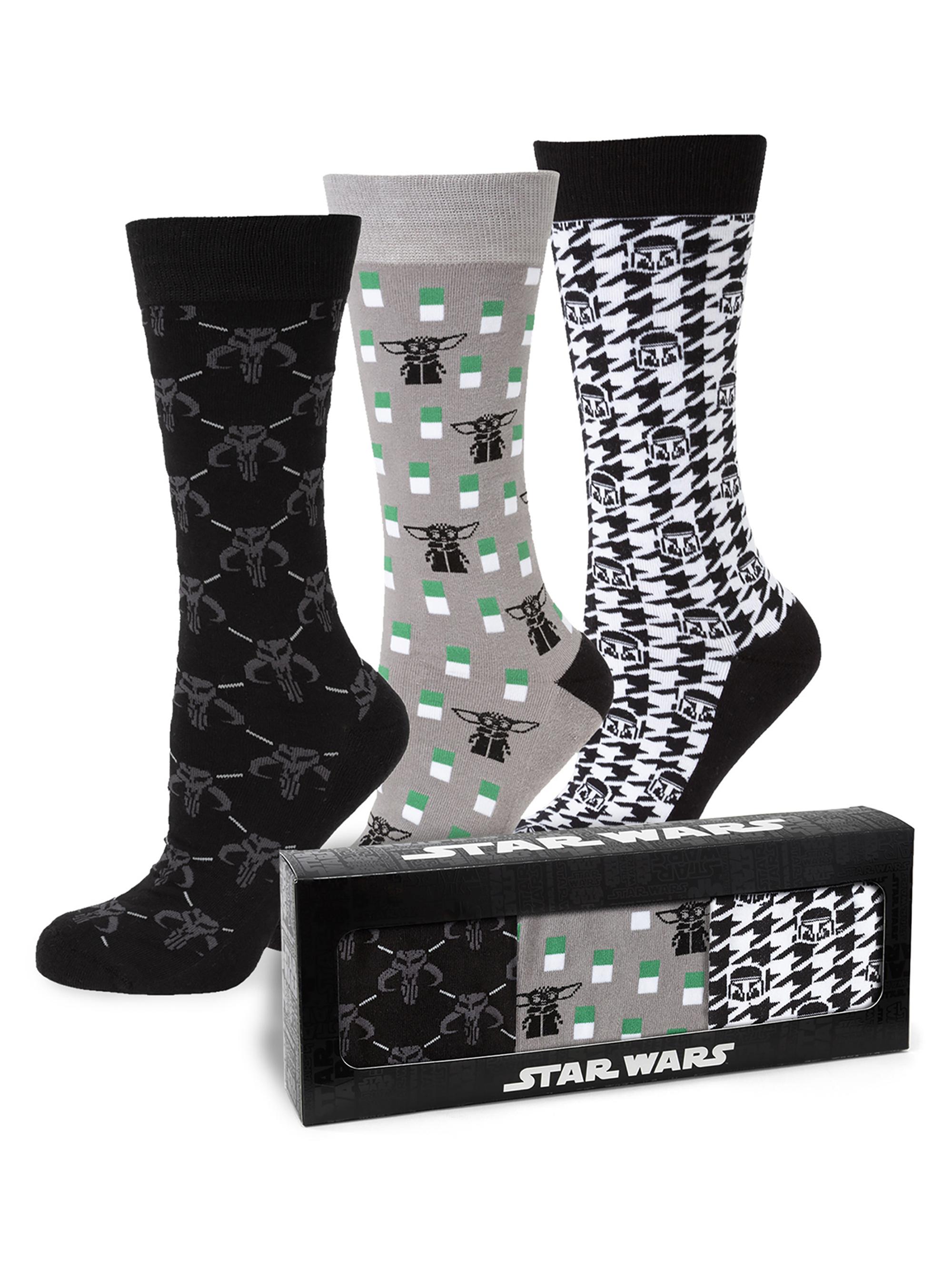 Cufflinks, Inc. Men's 3-Pair The Mandalorian Socks