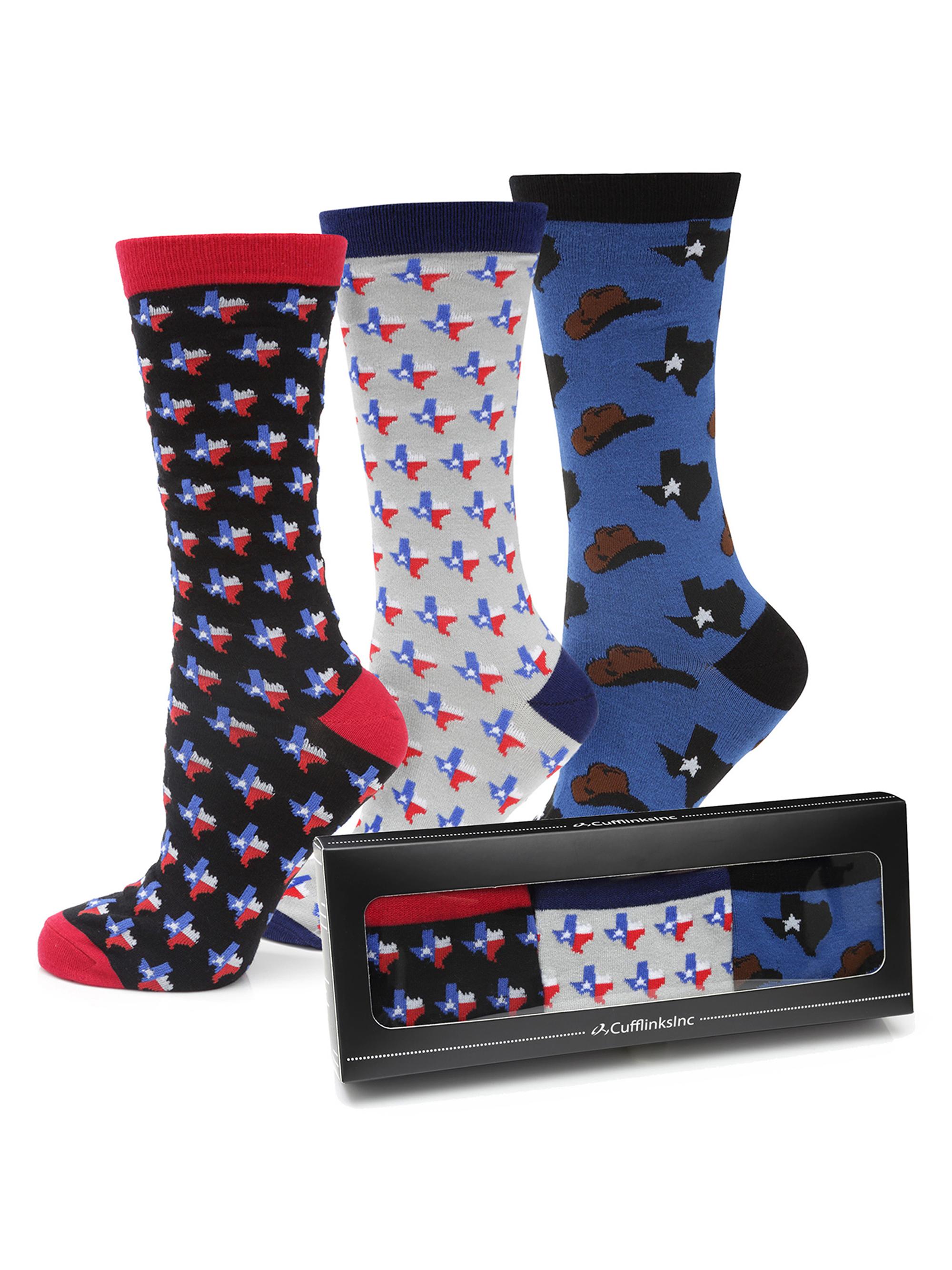 Cufflinks, Inc. Men's 3-Pair Texas Strong Socks