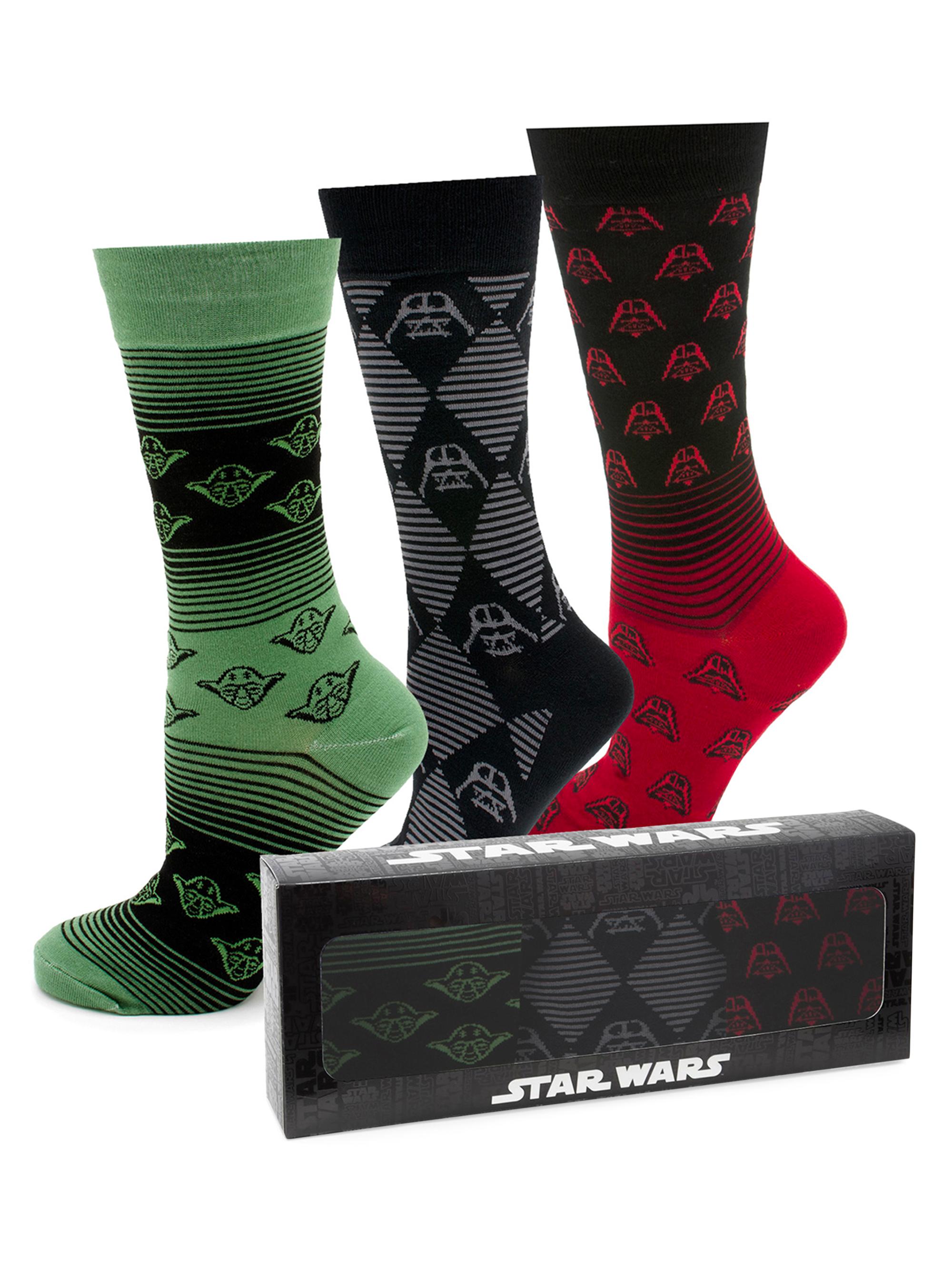 Cufflinks, Inc. Men's 3-Pair Star Wars Striped Socks