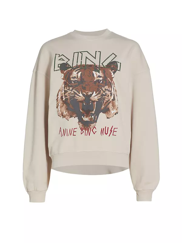 Shop Anine Bing Tiger Logo Sweatshirt